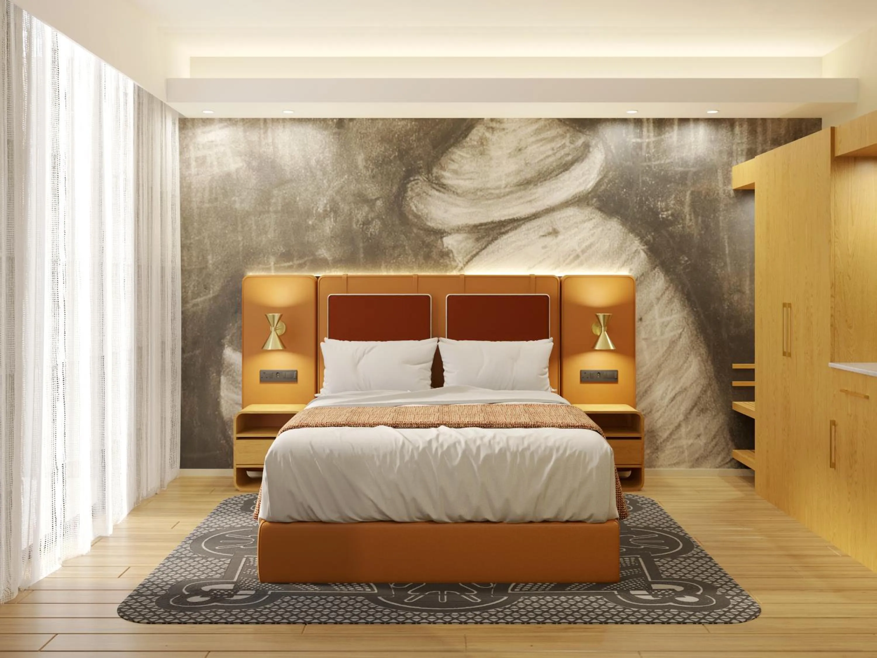 Bed in Mpilo Boutique Hotel