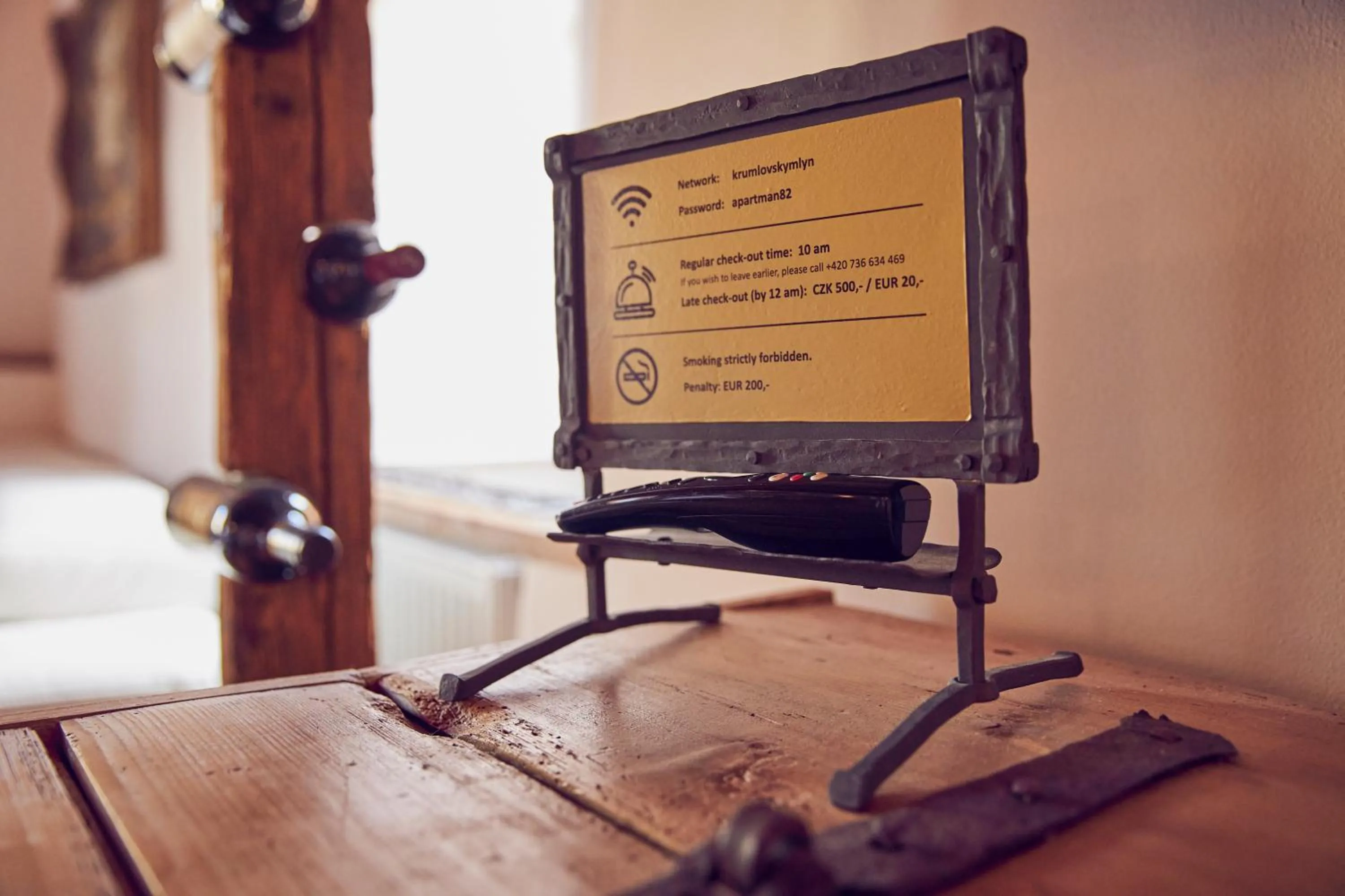 Decorative detail, Bed in Mill Apartments