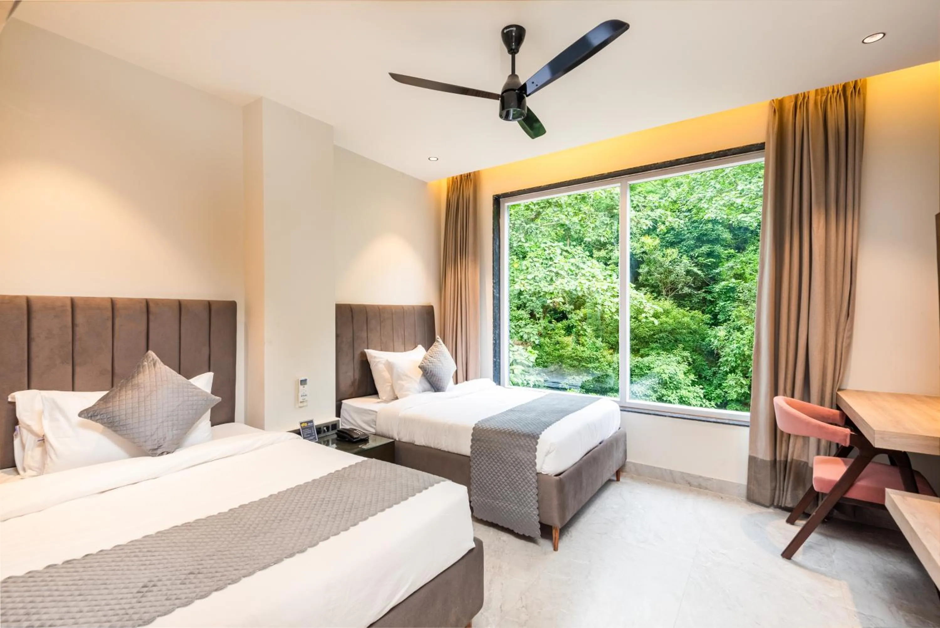 Bed in DLS Divine River Resort and Spa, Rishikesh