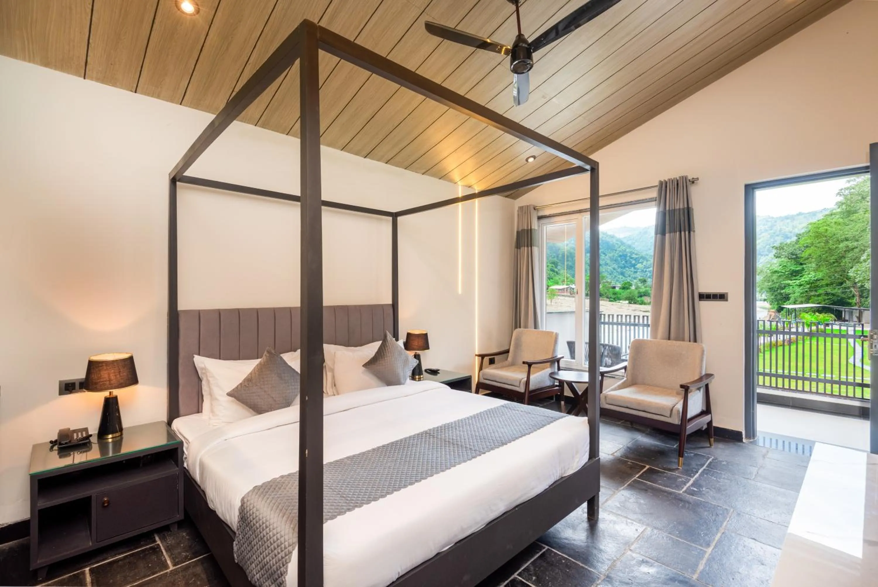 Bed in DLS Divine River Resort and Spa, Rishikesh
