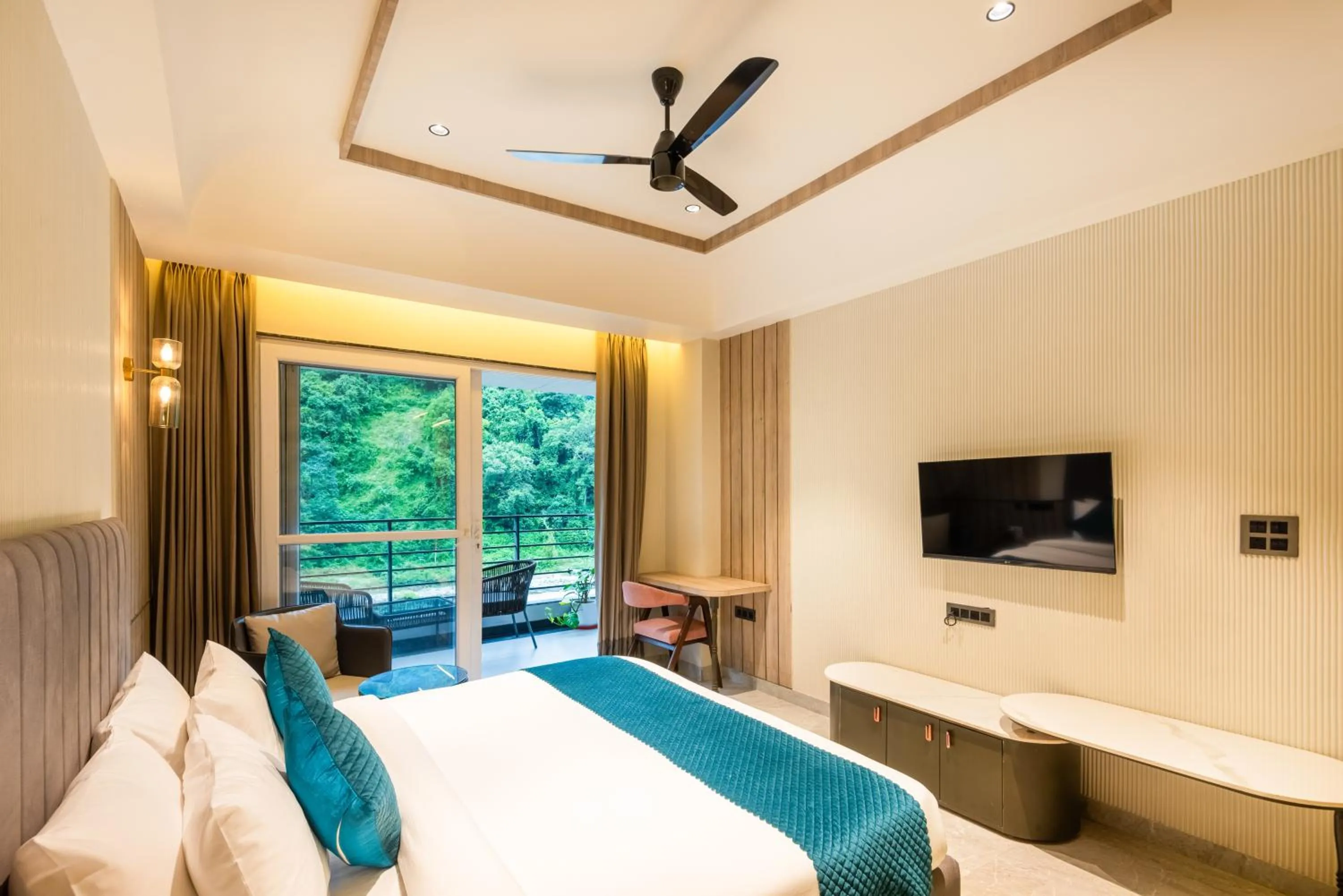 Property building, Bed in DLS Divine River Resort and Spa, Rishikesh