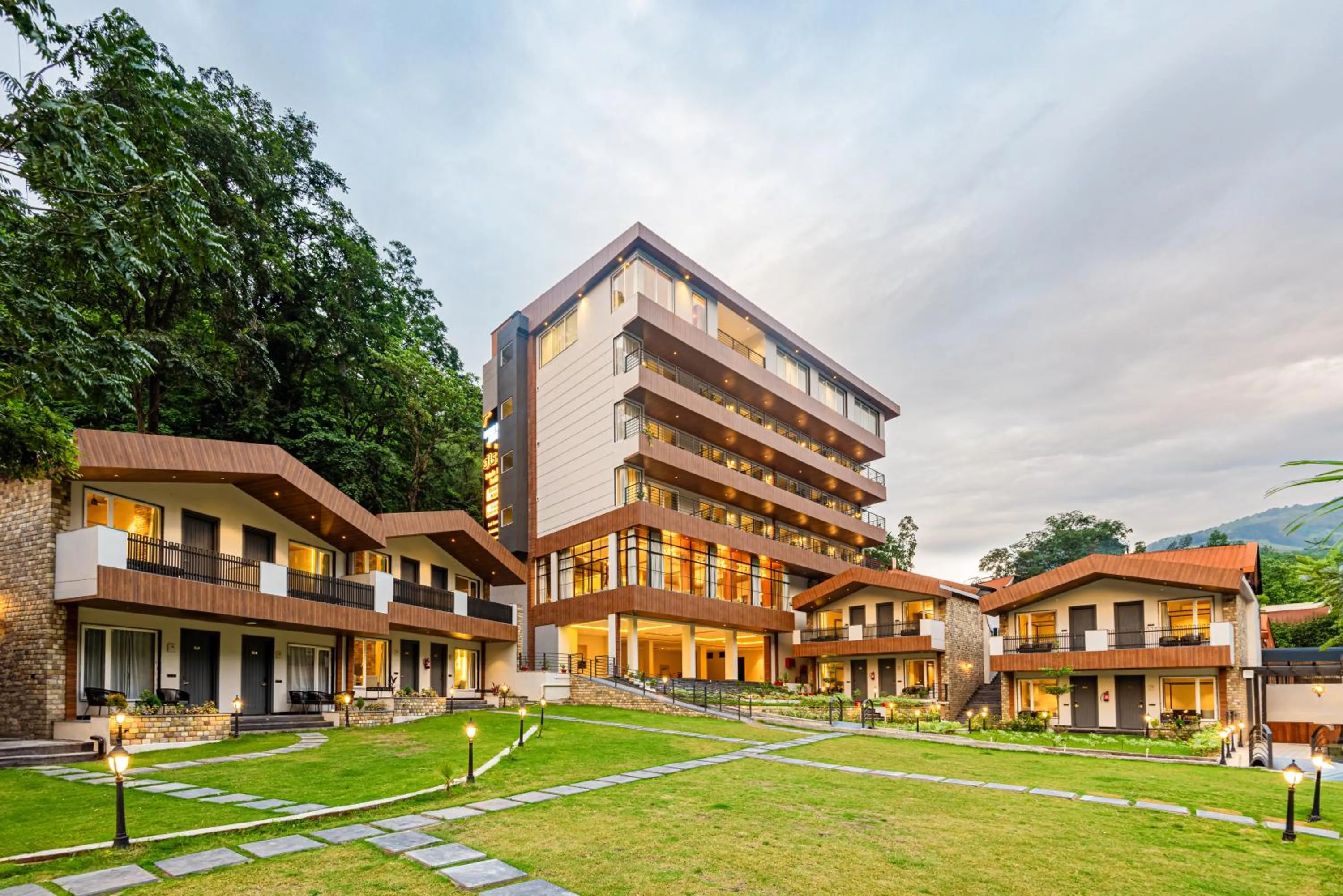 Facade/entrance in DLS Divine River Resort and Spa, Rishikesh