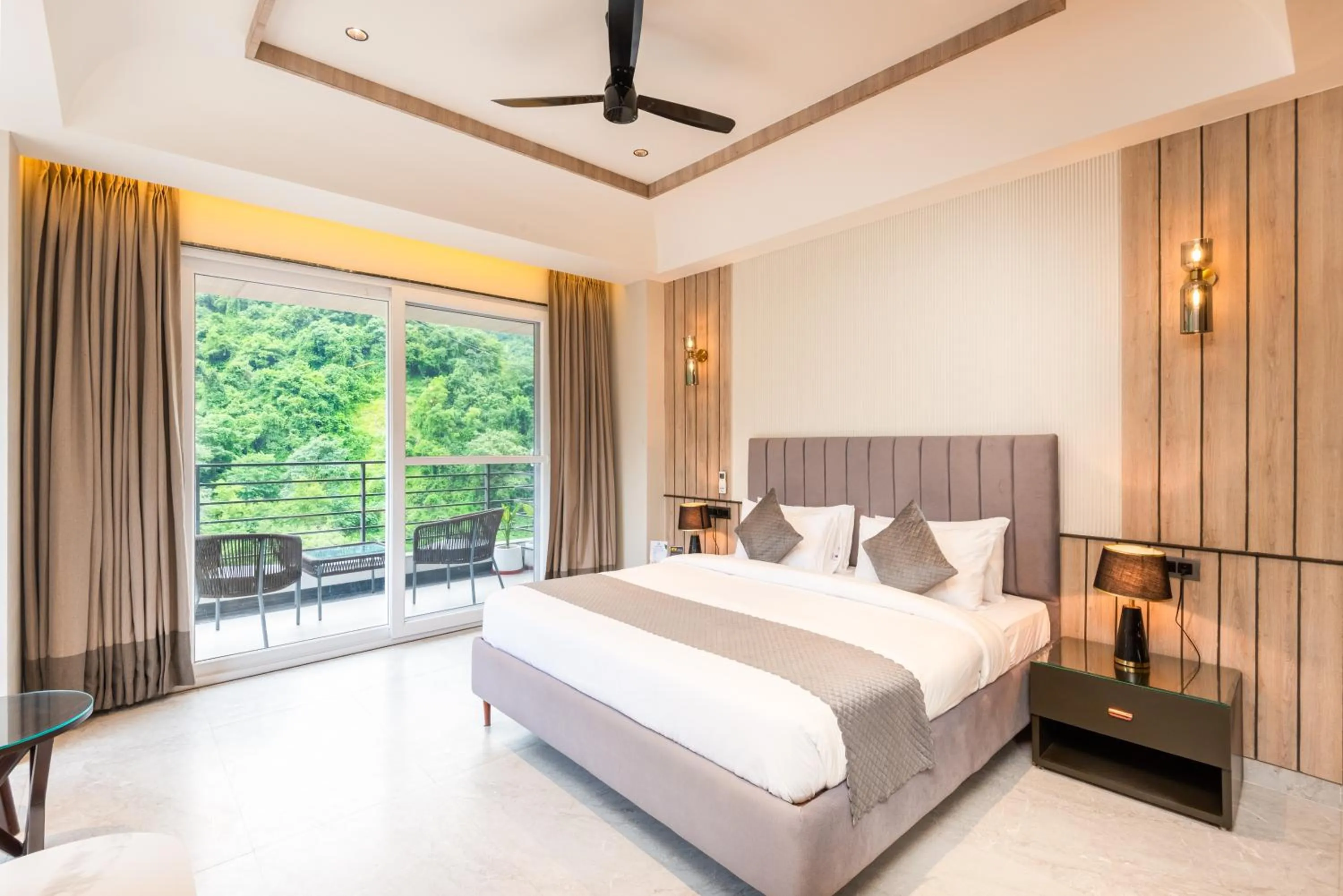 Bed in DLS Divine River Resort and Spa, Rishikesh