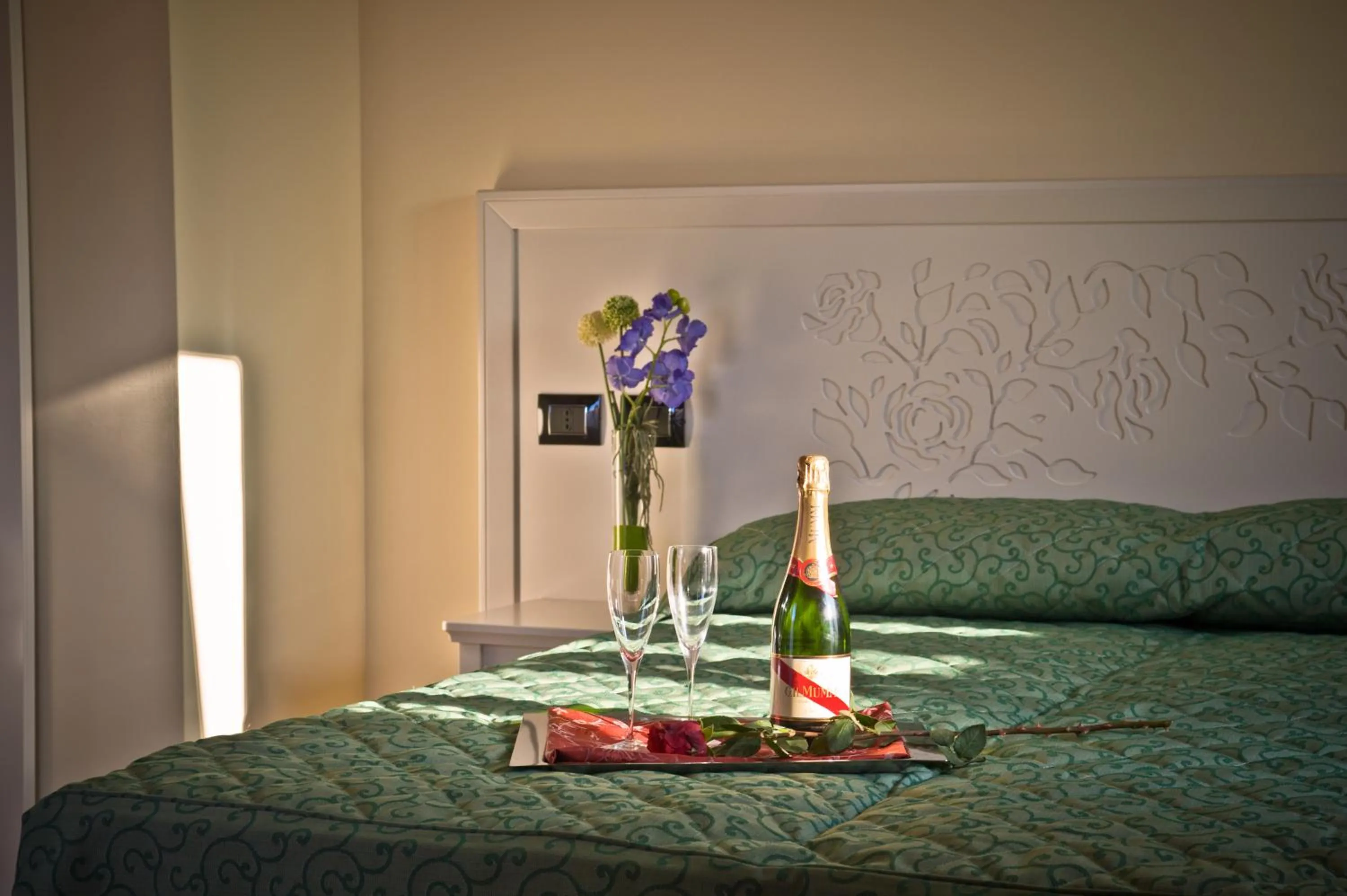 Decorative detail, Bed in Hotel San Berardo