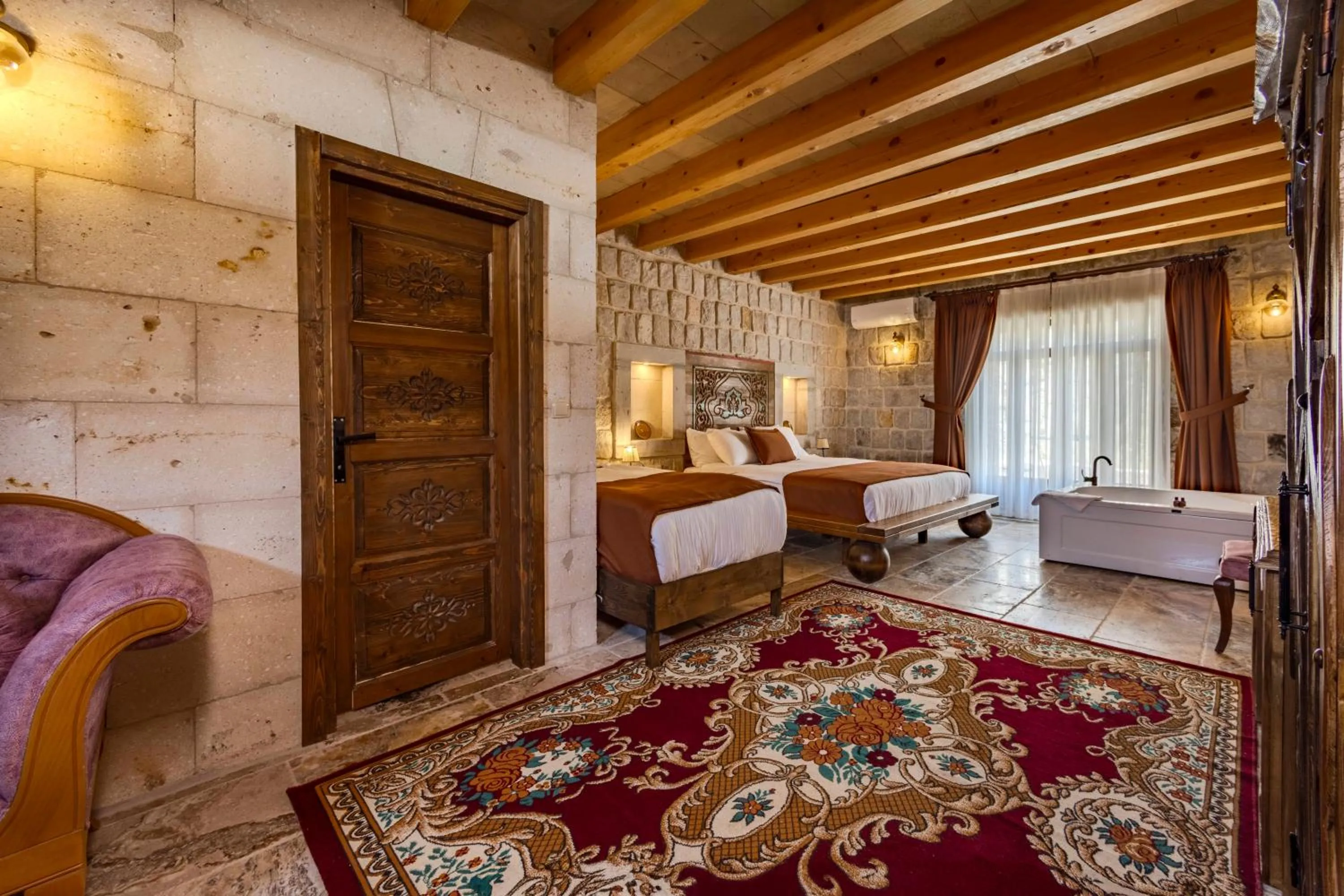 Living room, Bed in Gala Cave Cappadocia