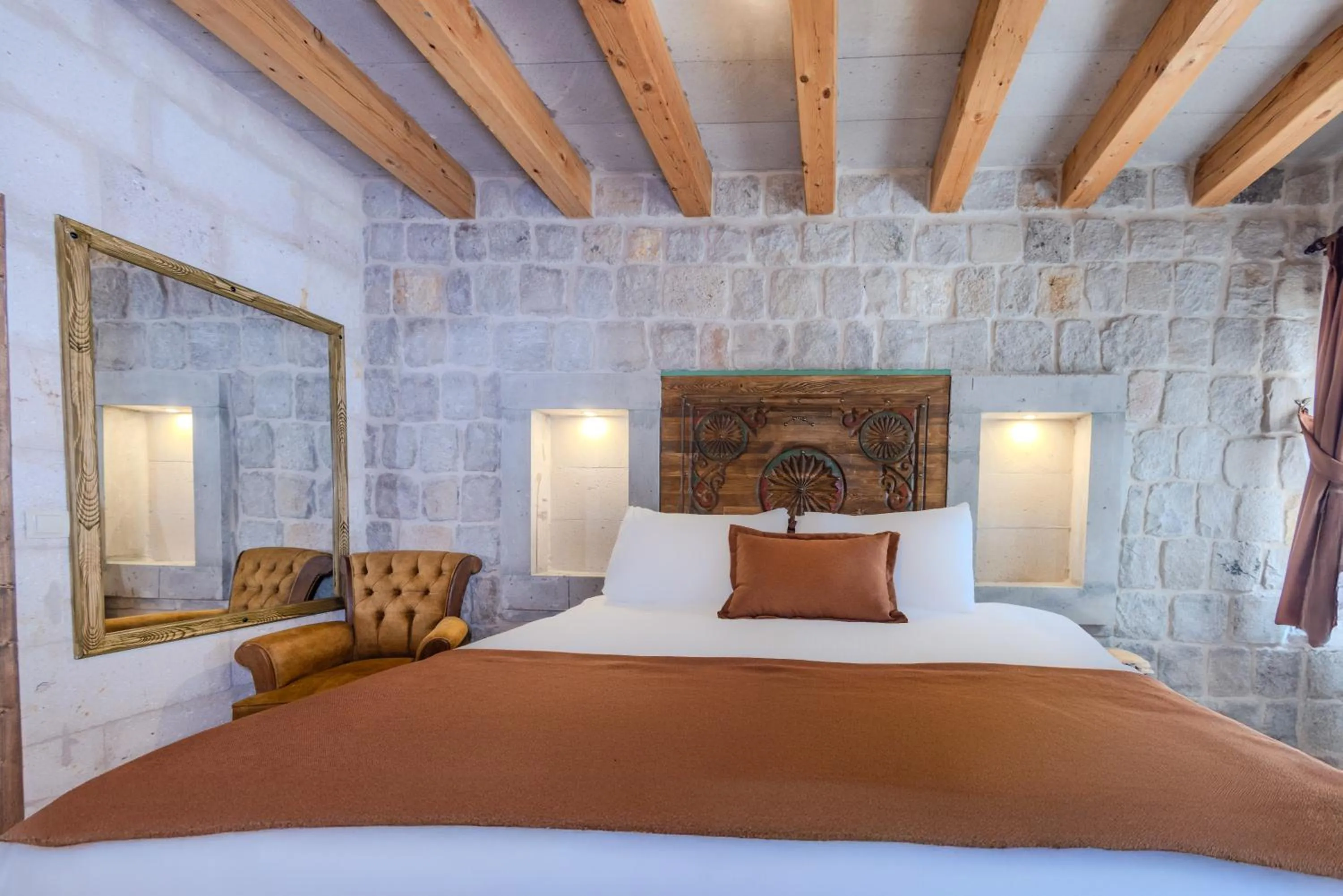 Bed in Gala Cave Cappadocia