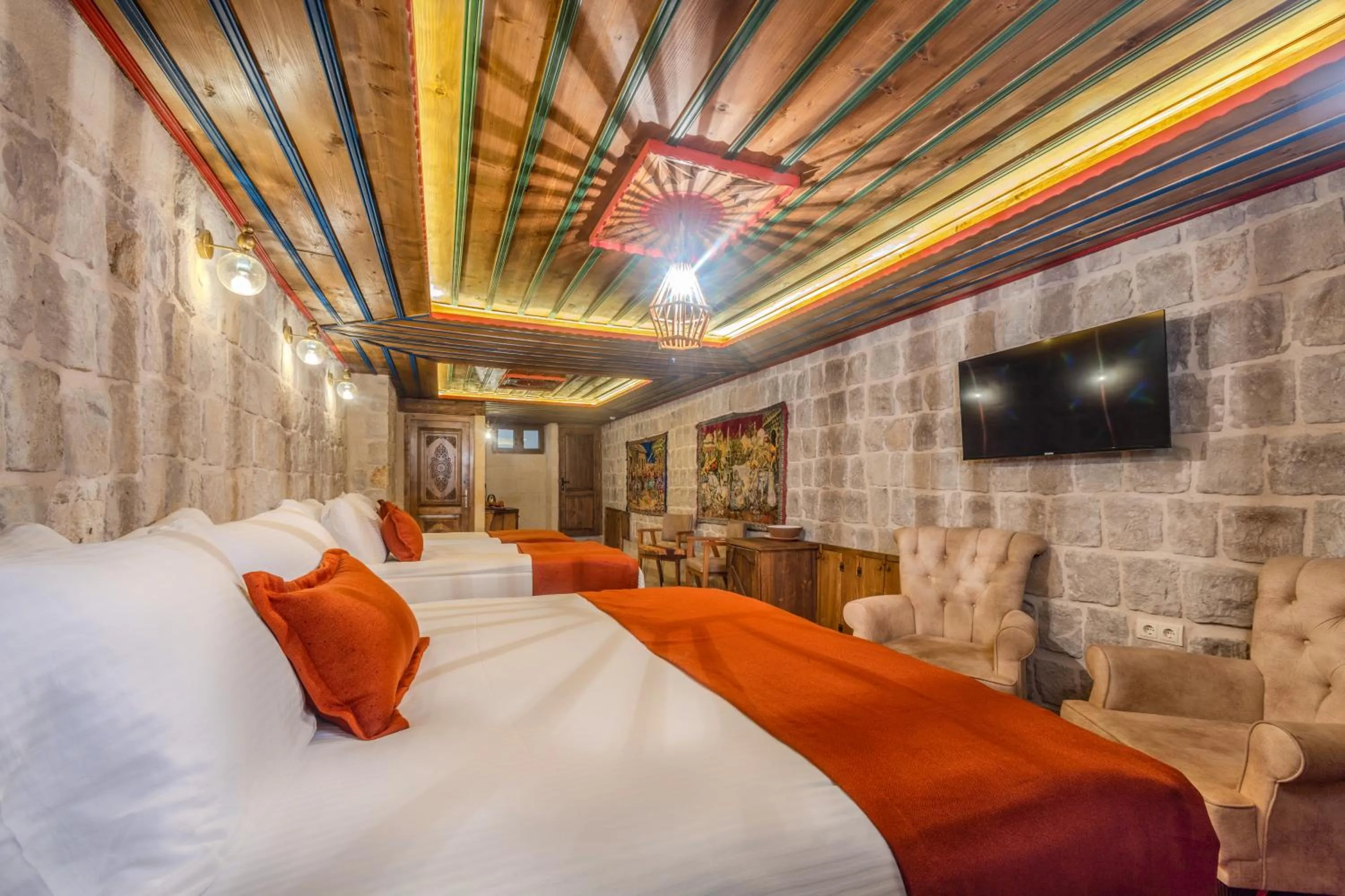 Photo of the whole room, Bed in Gala Cave Cappadocia