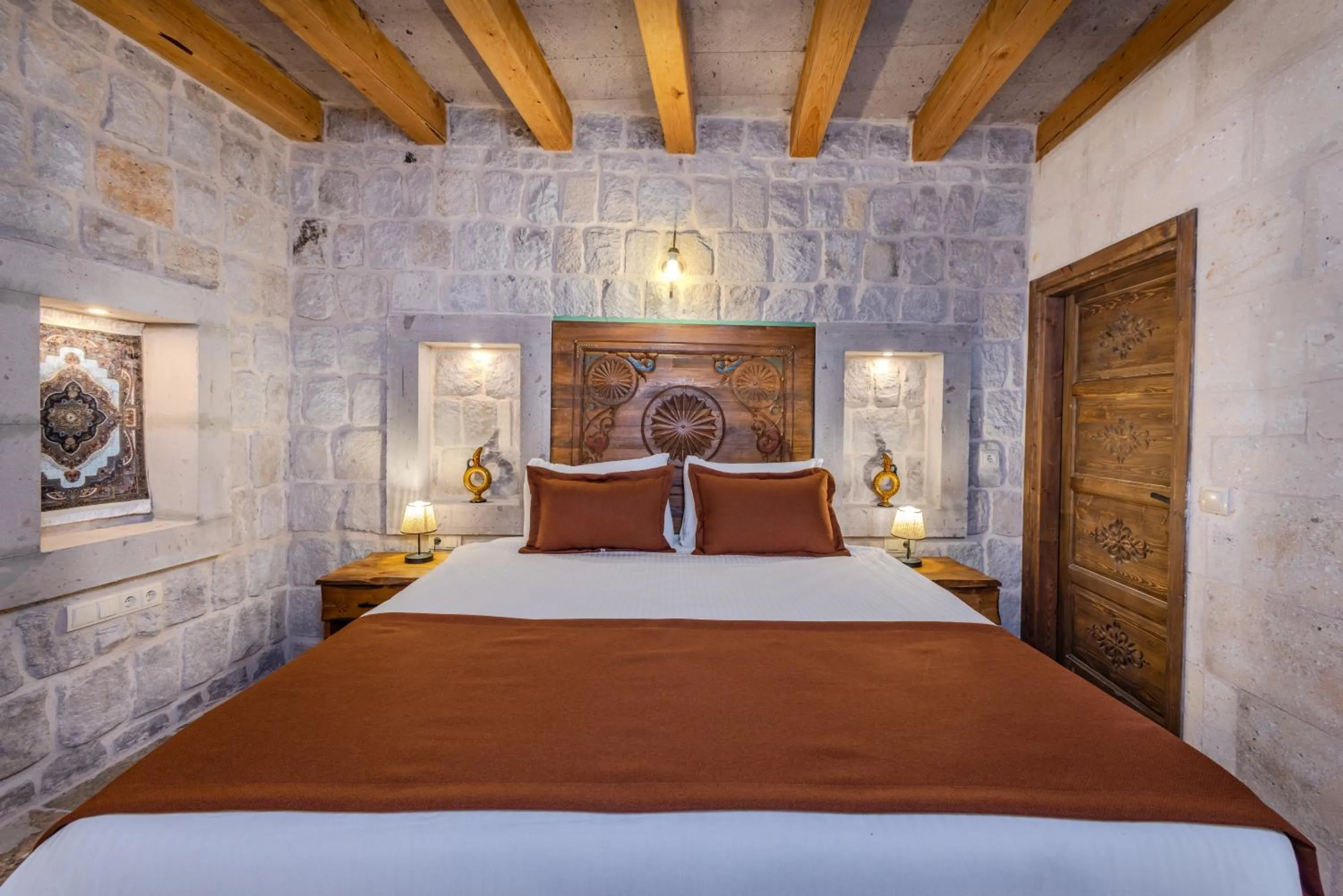 Bed in Gala Cave Cappadocia