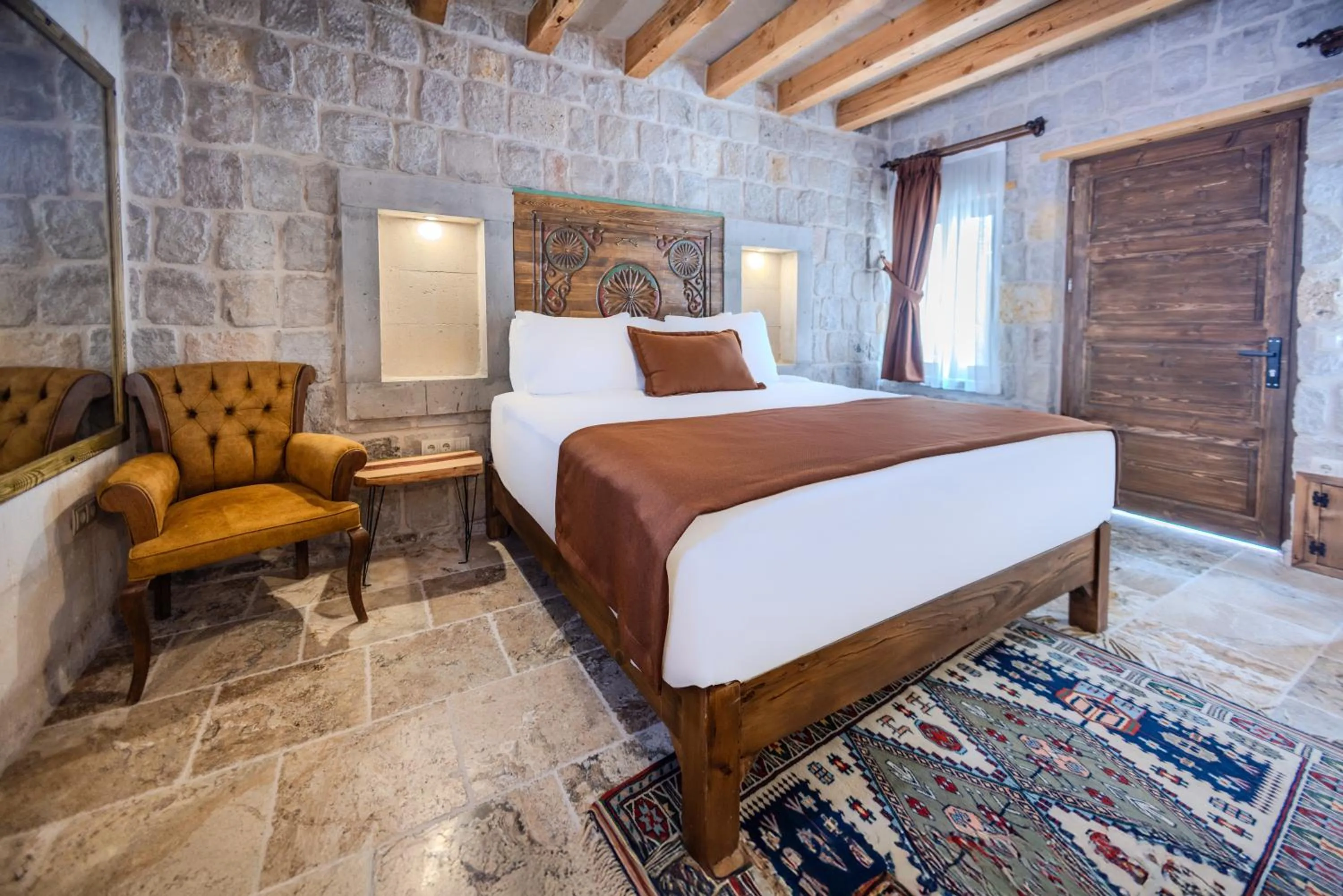 Bed in Gala Cave Cappadocia