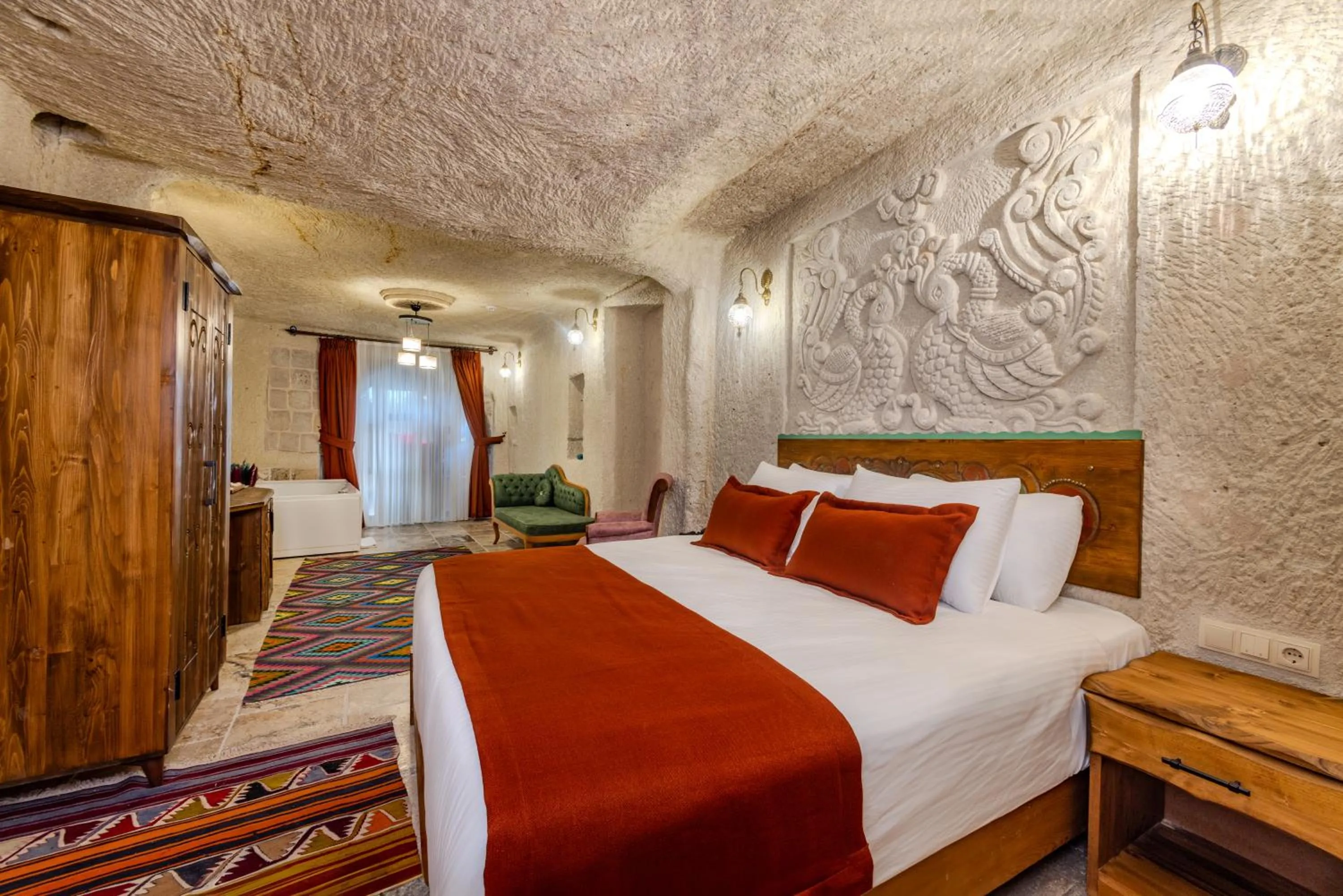 Bed in Gala Cave Cappadocia