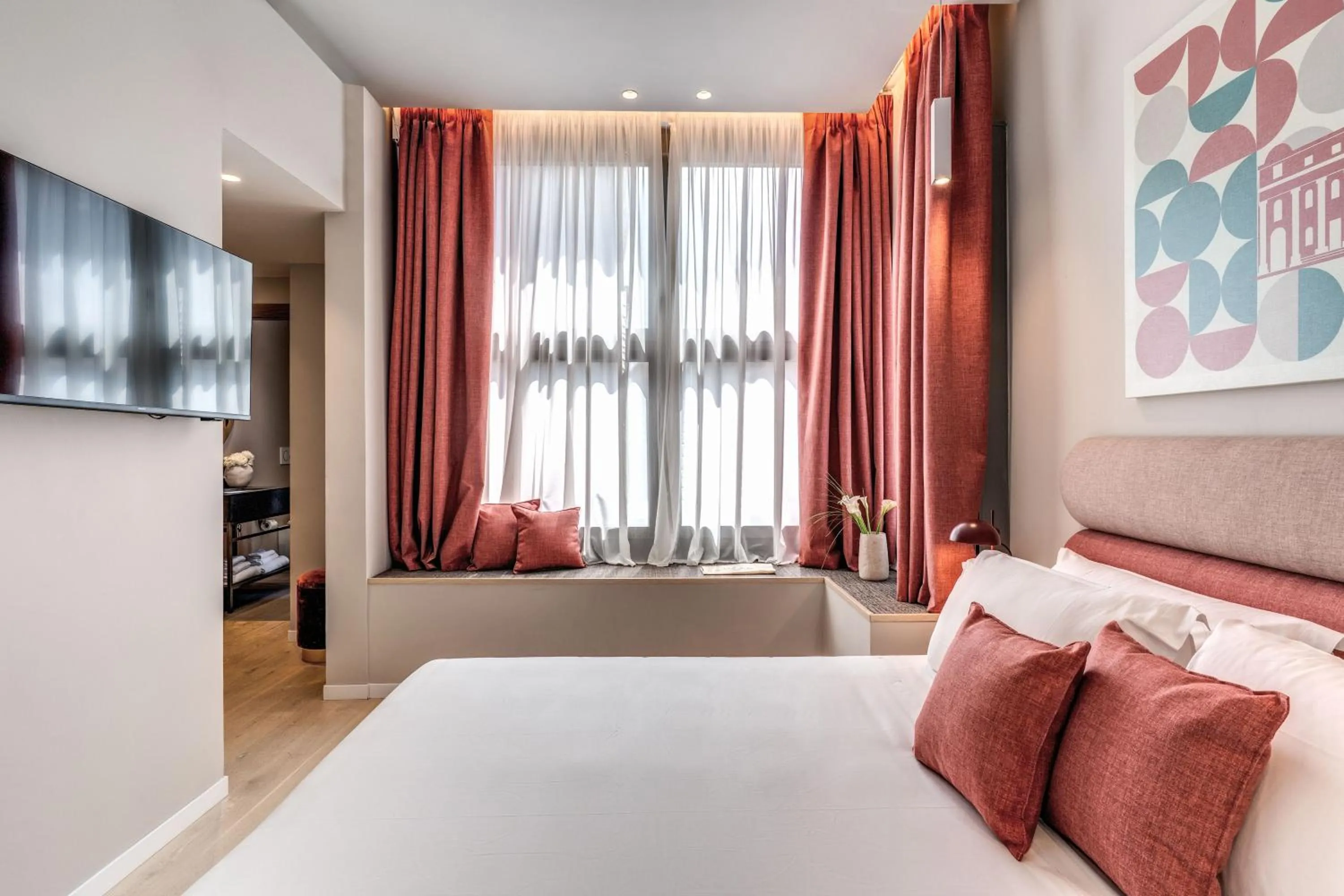 Bed in Parioli Cube Hotel