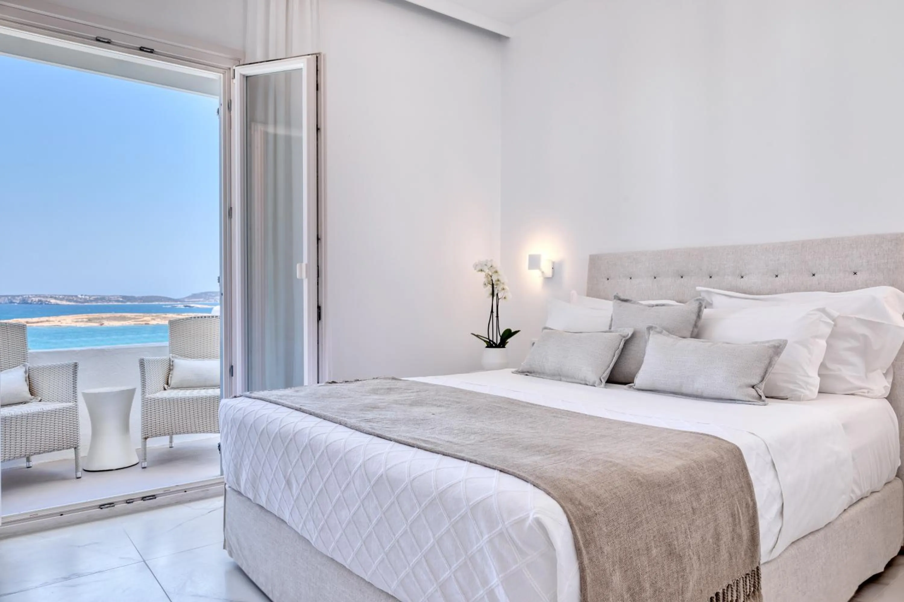 Balcony/Terrace, Bed in Lilly Residence-All Sea View Suites, Adults Only