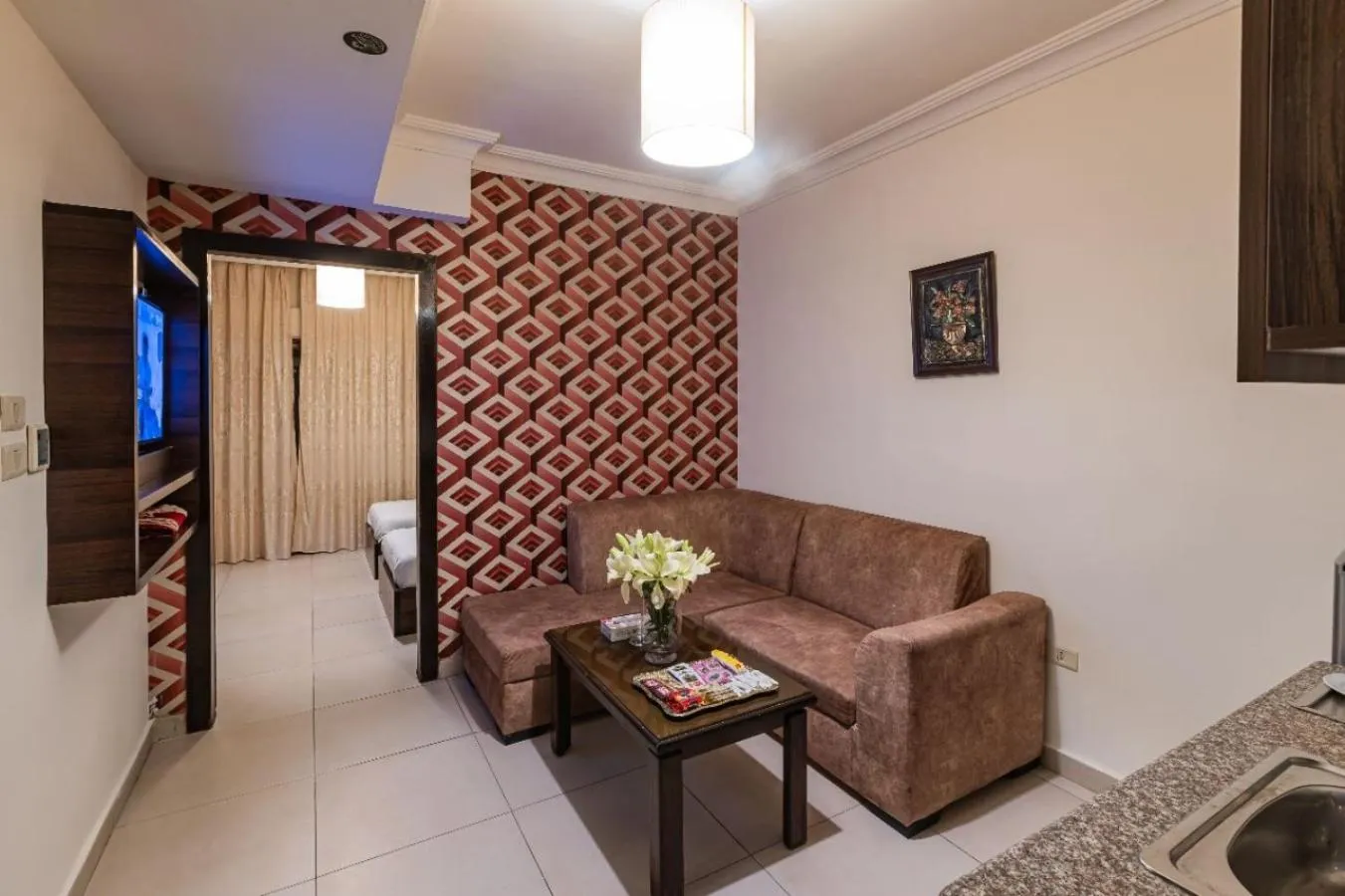 Living room in Lancaster Hotel Apartments-Gardens