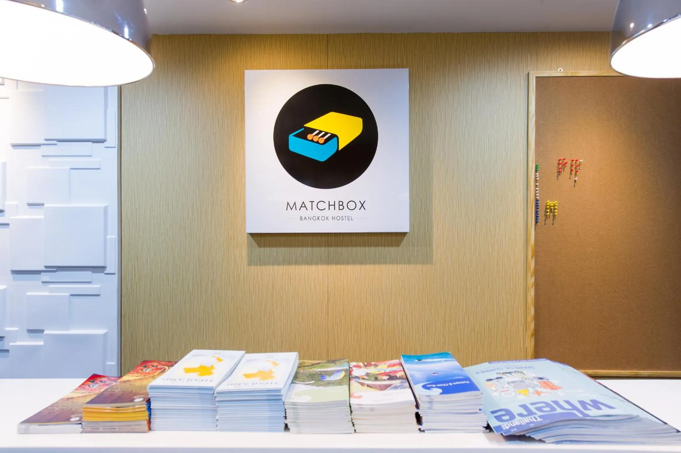 Text overlay in Matchbox Bangkok Hostel