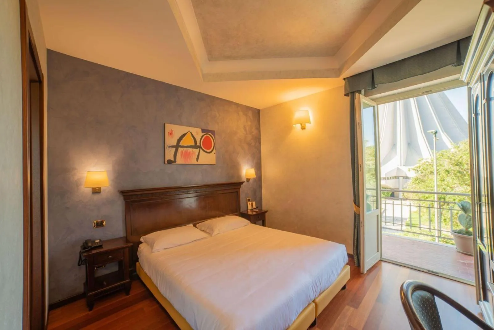 Bed in Hotel Teocrito