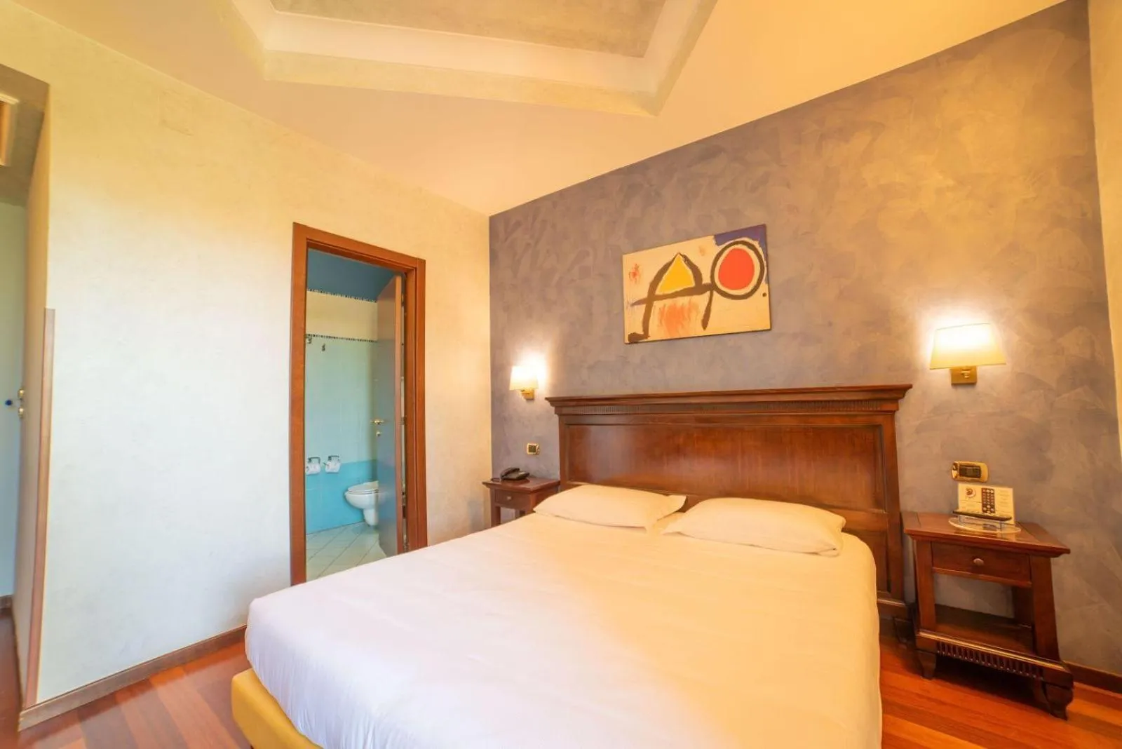 Bed in Hotel Teocrito