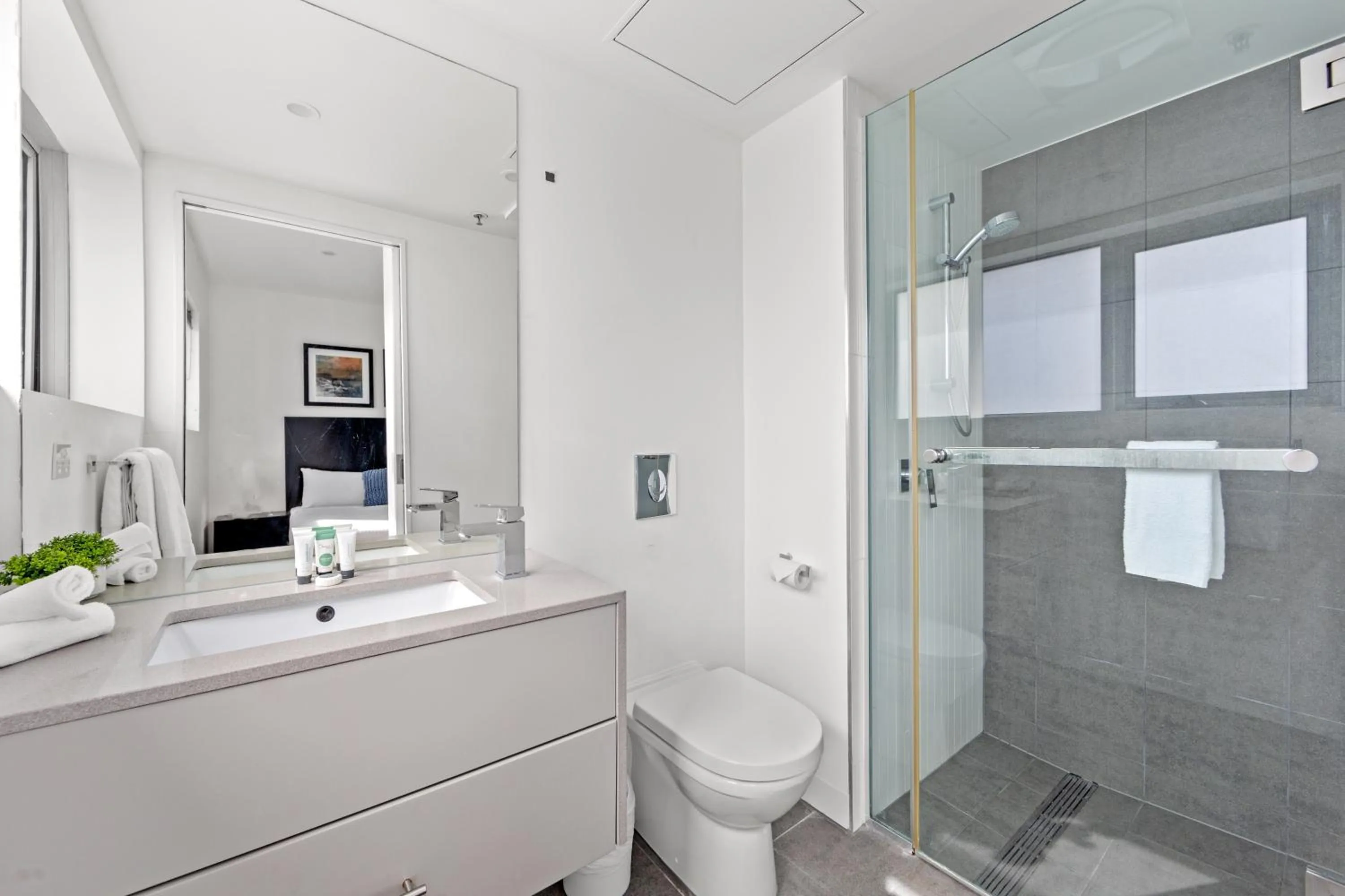 Shower in Trafalgar Lane Apartments by CLLIX