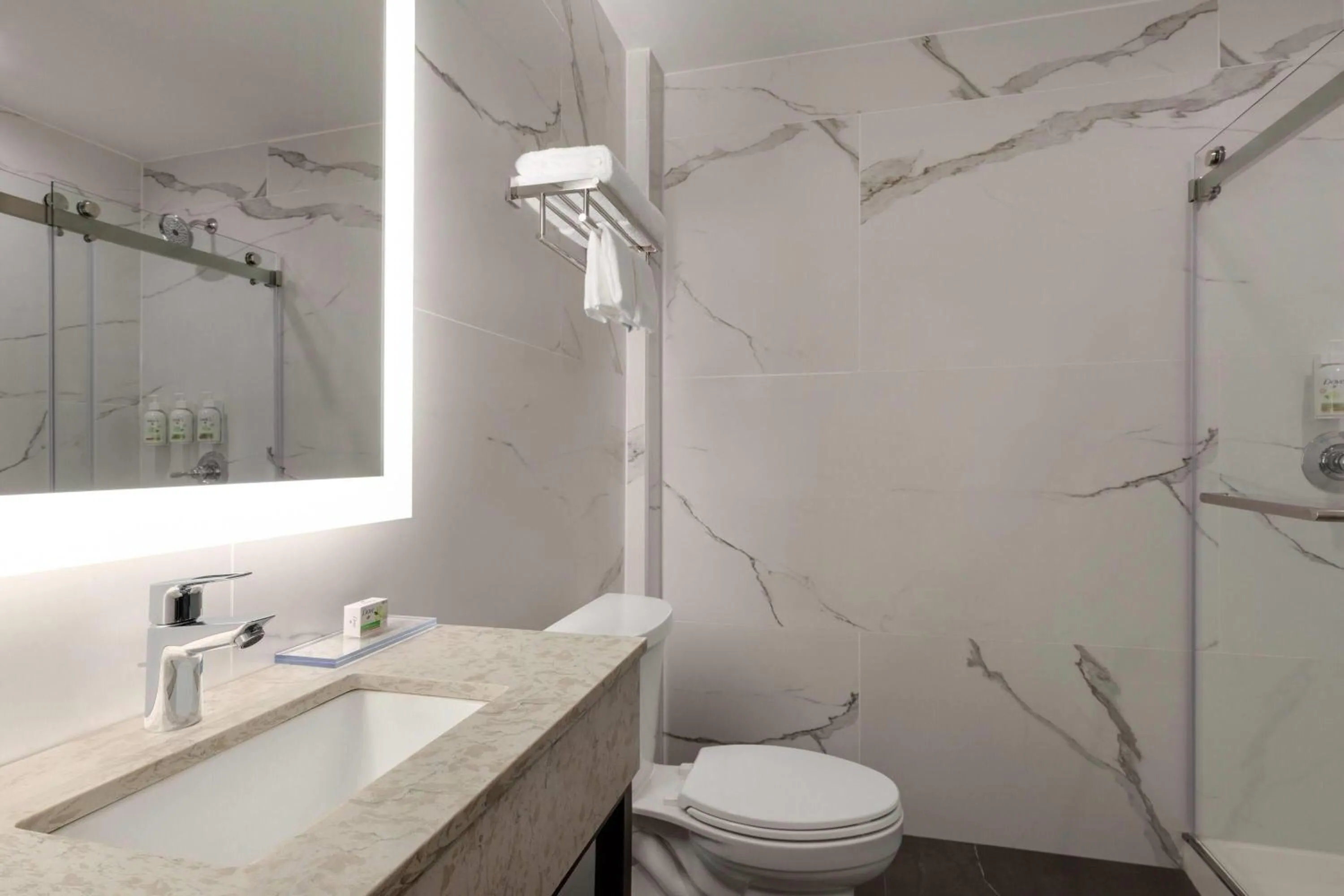 Bathroom in Ramada by Wyndham Brooklyn Empire Blvd