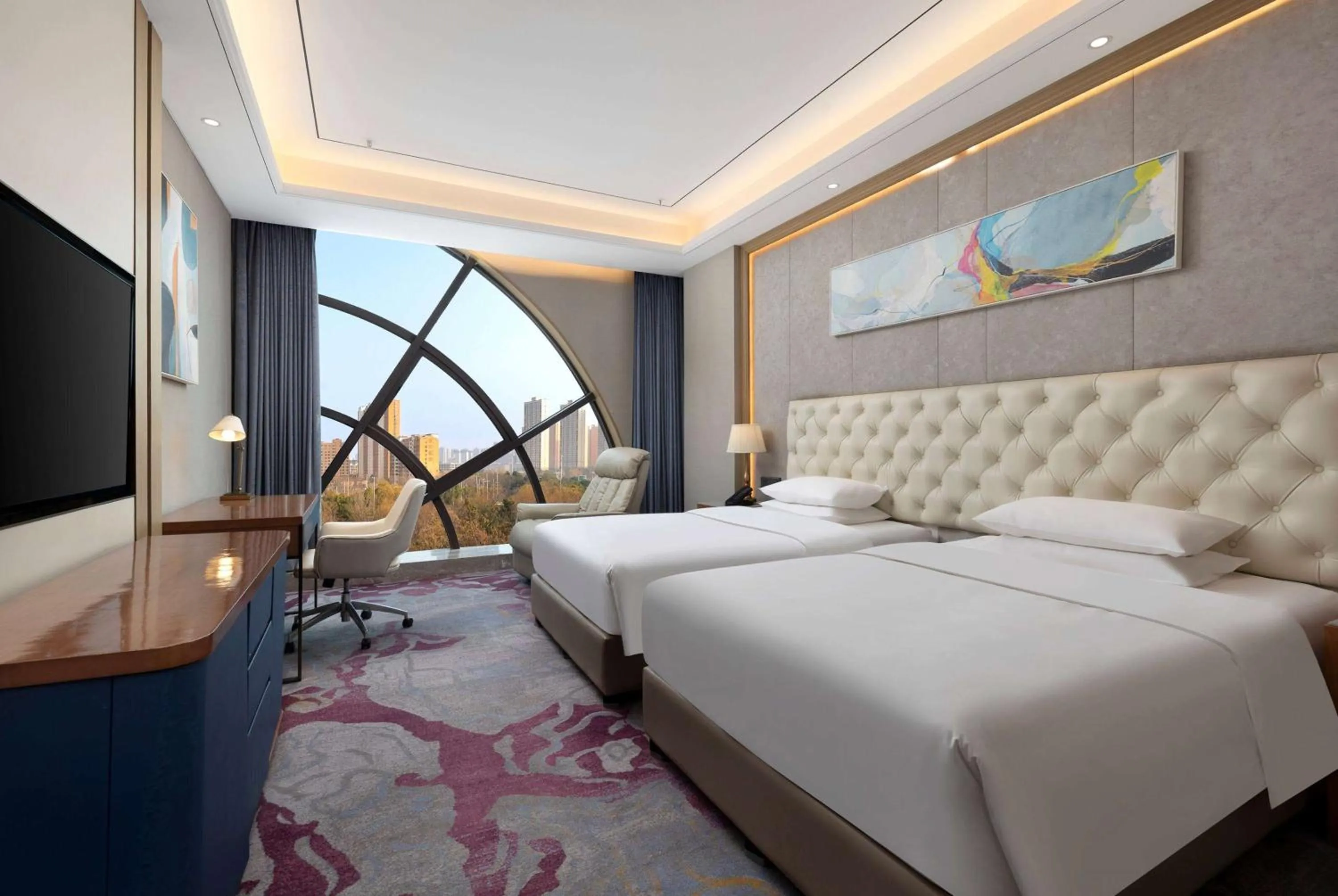Photo of the whole room, Bed in Ramada by Wyndham Zhumadian West Station