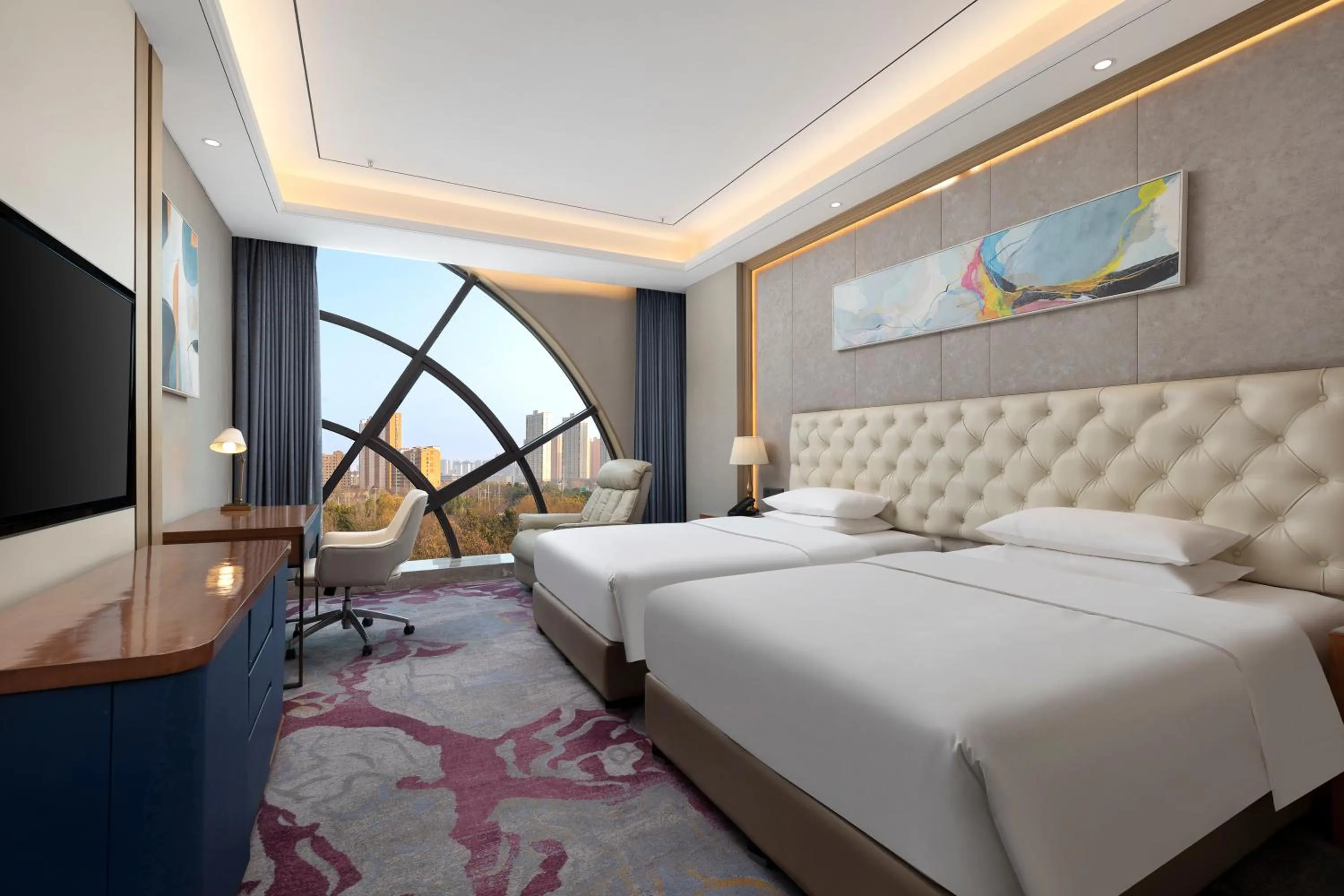 Bed in Ramada by Wyndham Zhumadian West Station