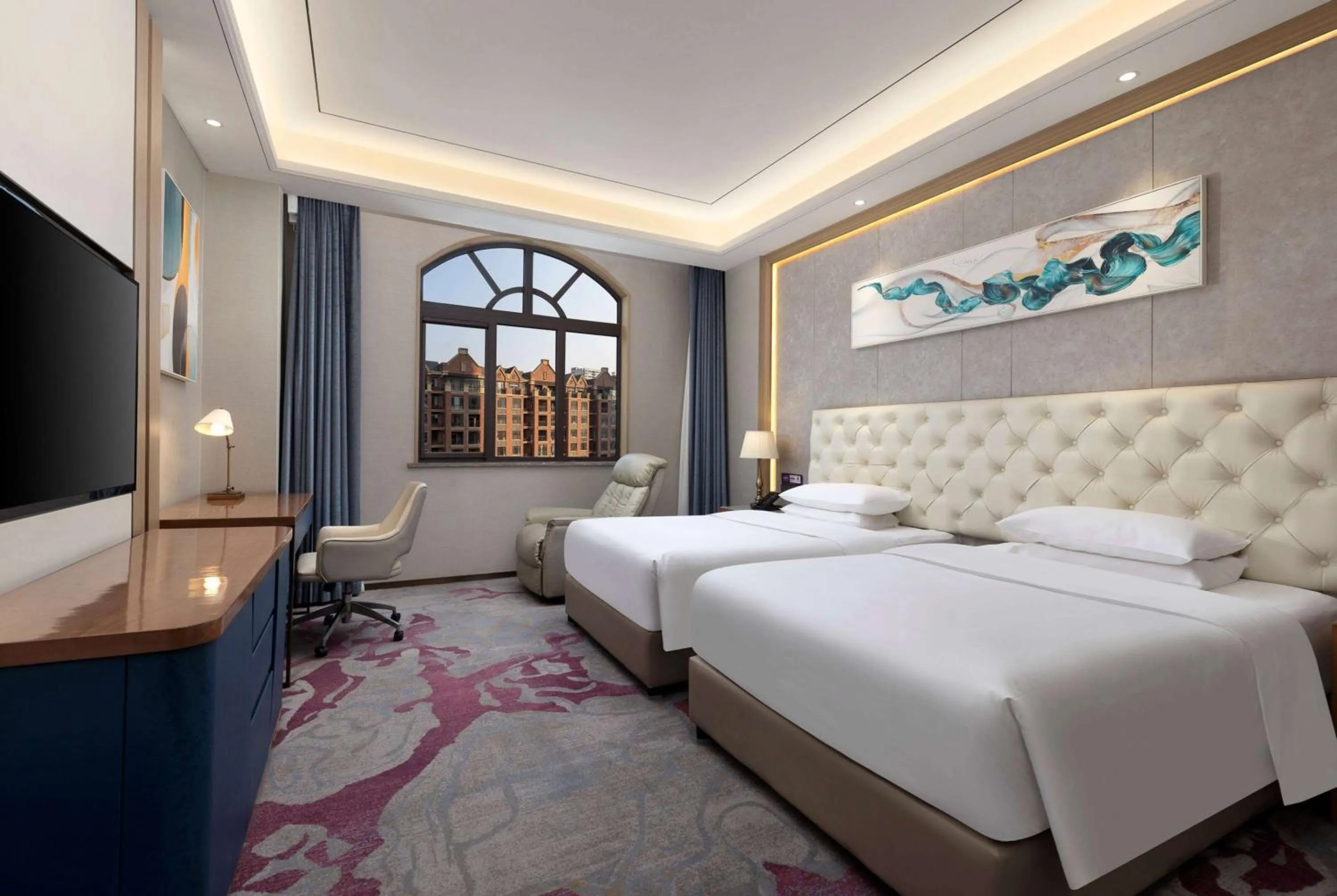 Photo of the whole room, Bed in Ramada by Wyndham Zhumadian West Station