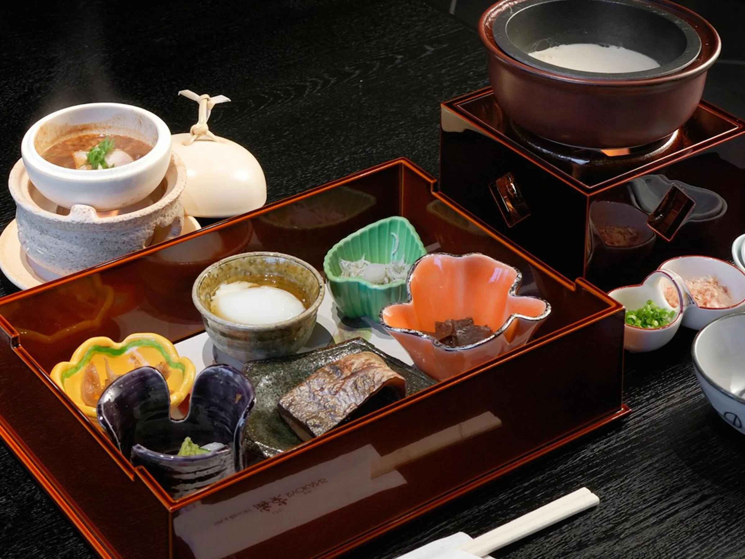 Asian breakfast in Saiou no Miya