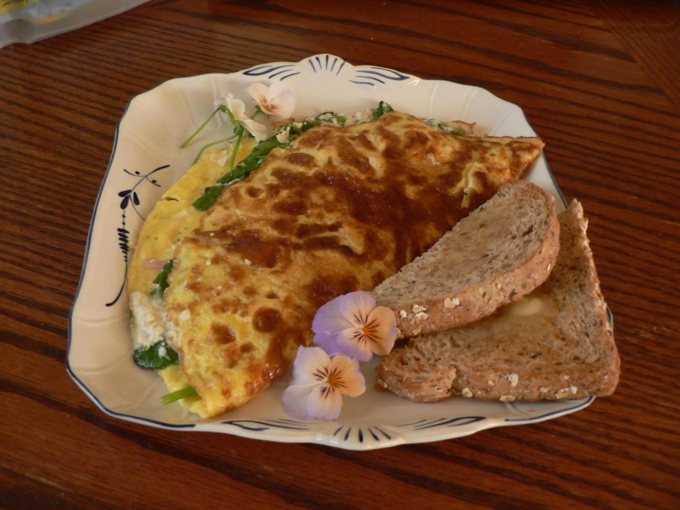 Food close-up in Cedar Song B&B