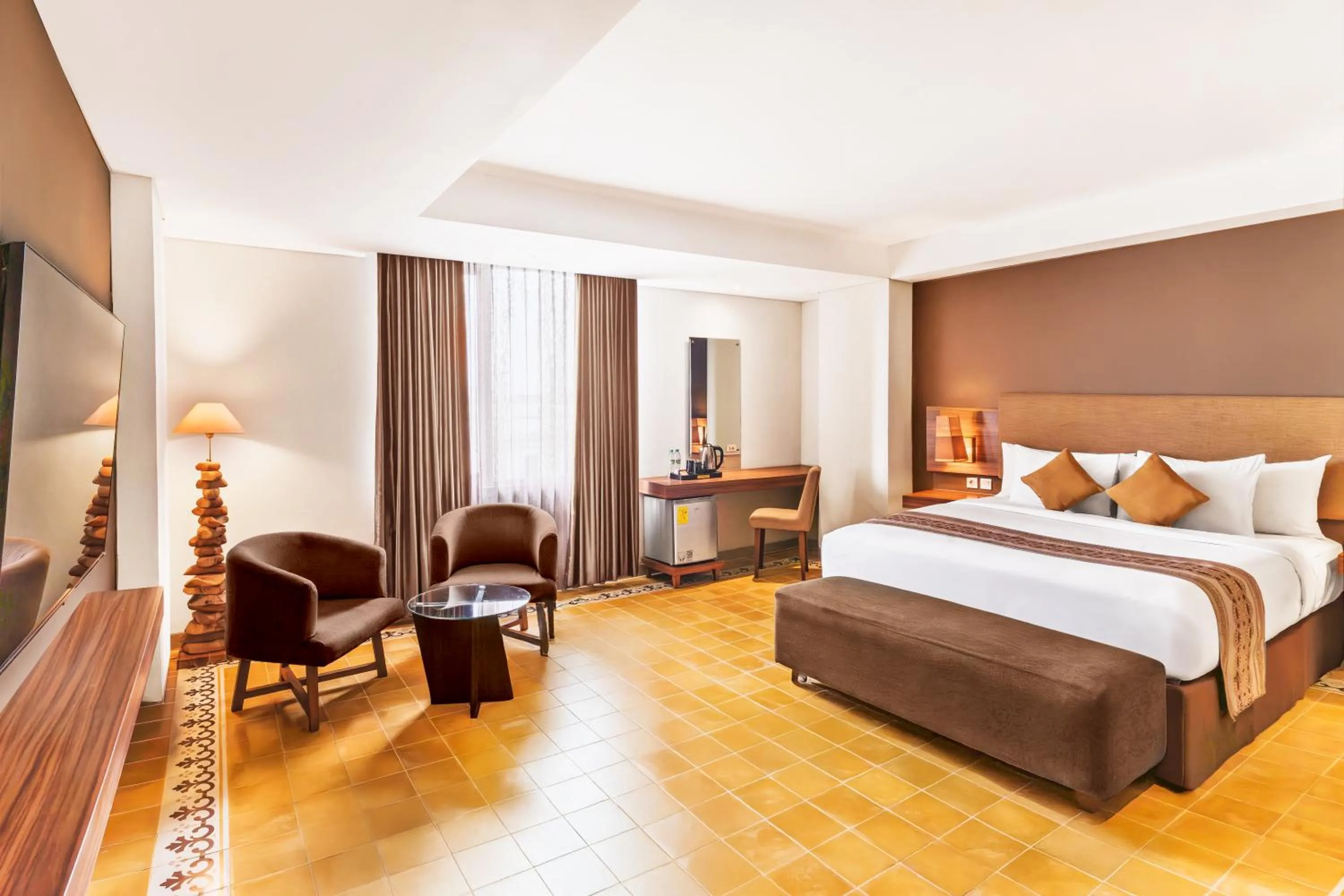 View (from property/room), Bed in LAMORA Sagan Yogyakarta - formerly H Boutique Yogyakarta