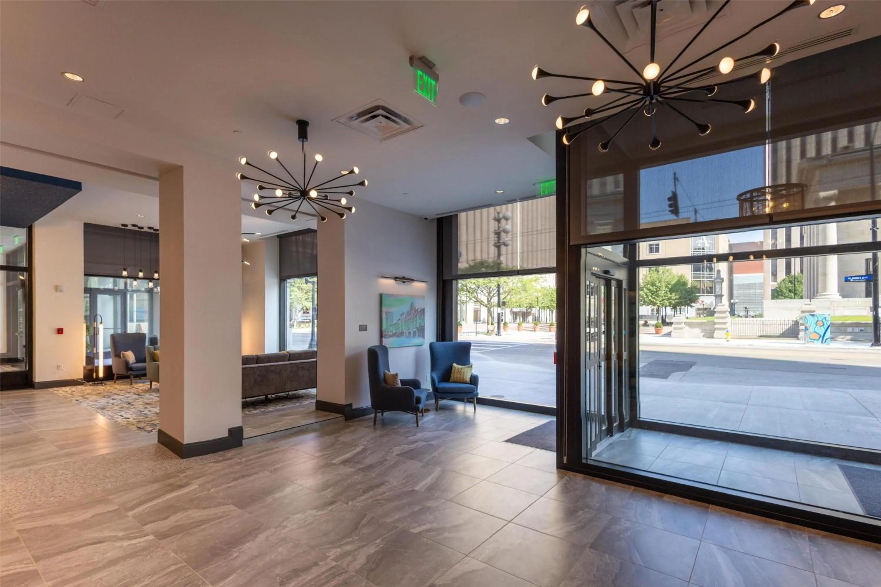 Lobby or reception in Hilton Garden Inn Dayton Downtown