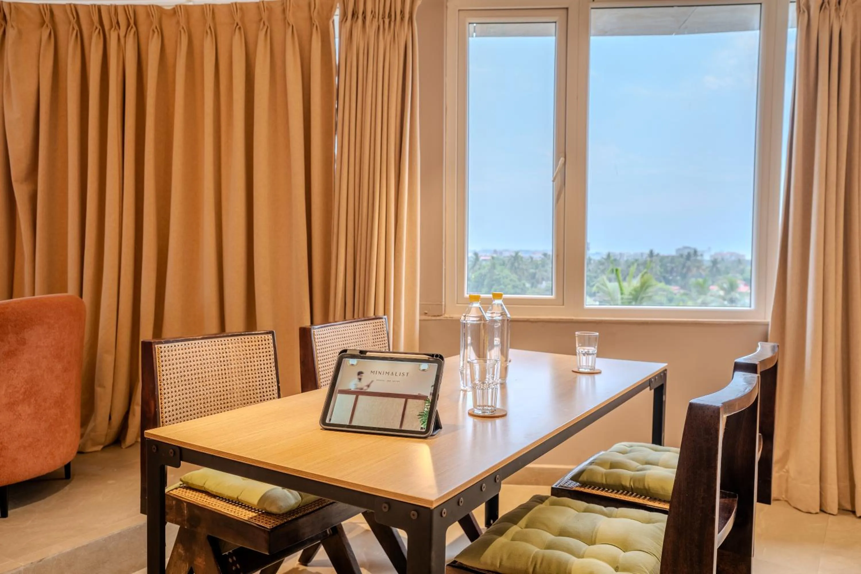 Seating area in Minimalist Panjim