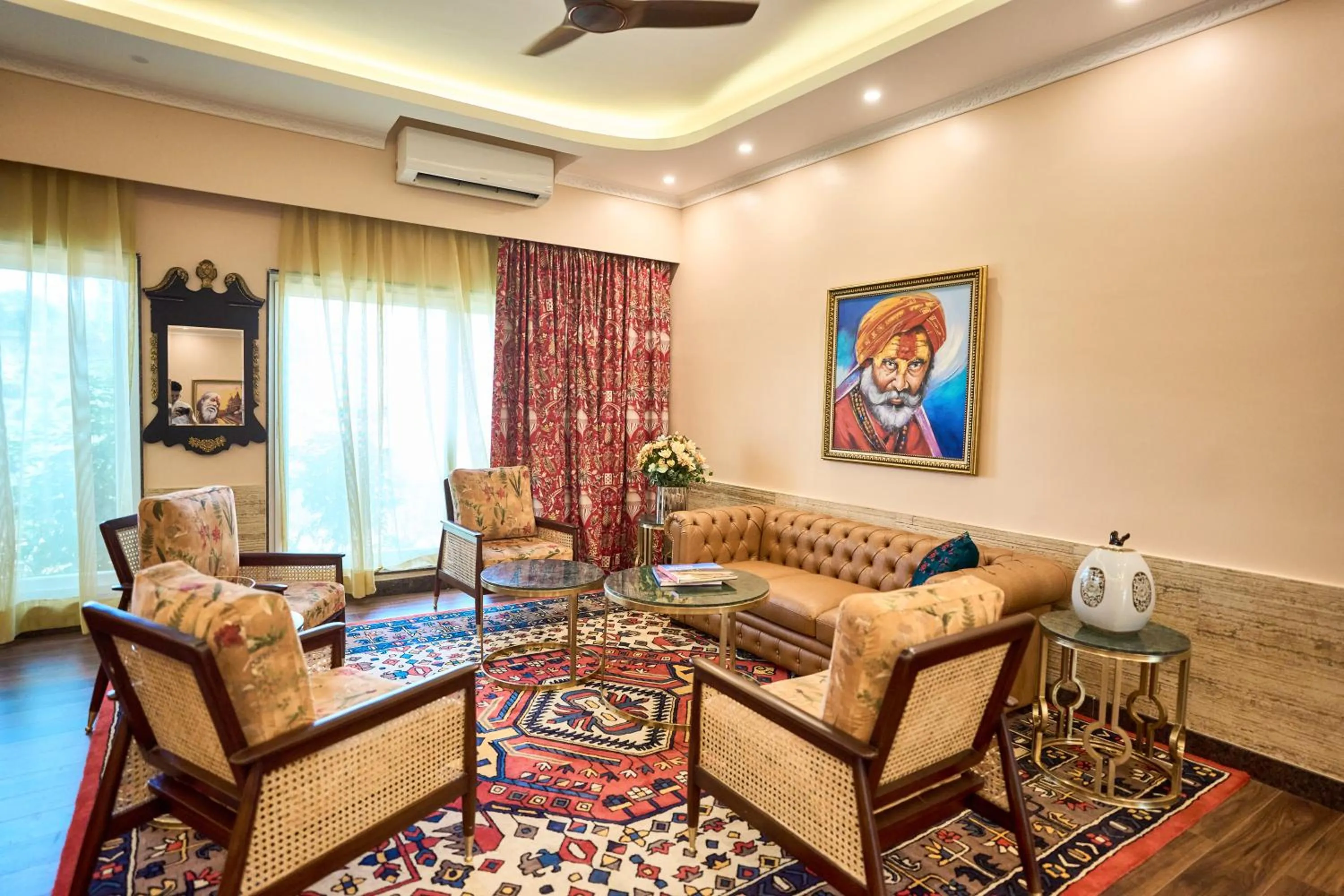 Seating area in Mayfair Manor Alibag