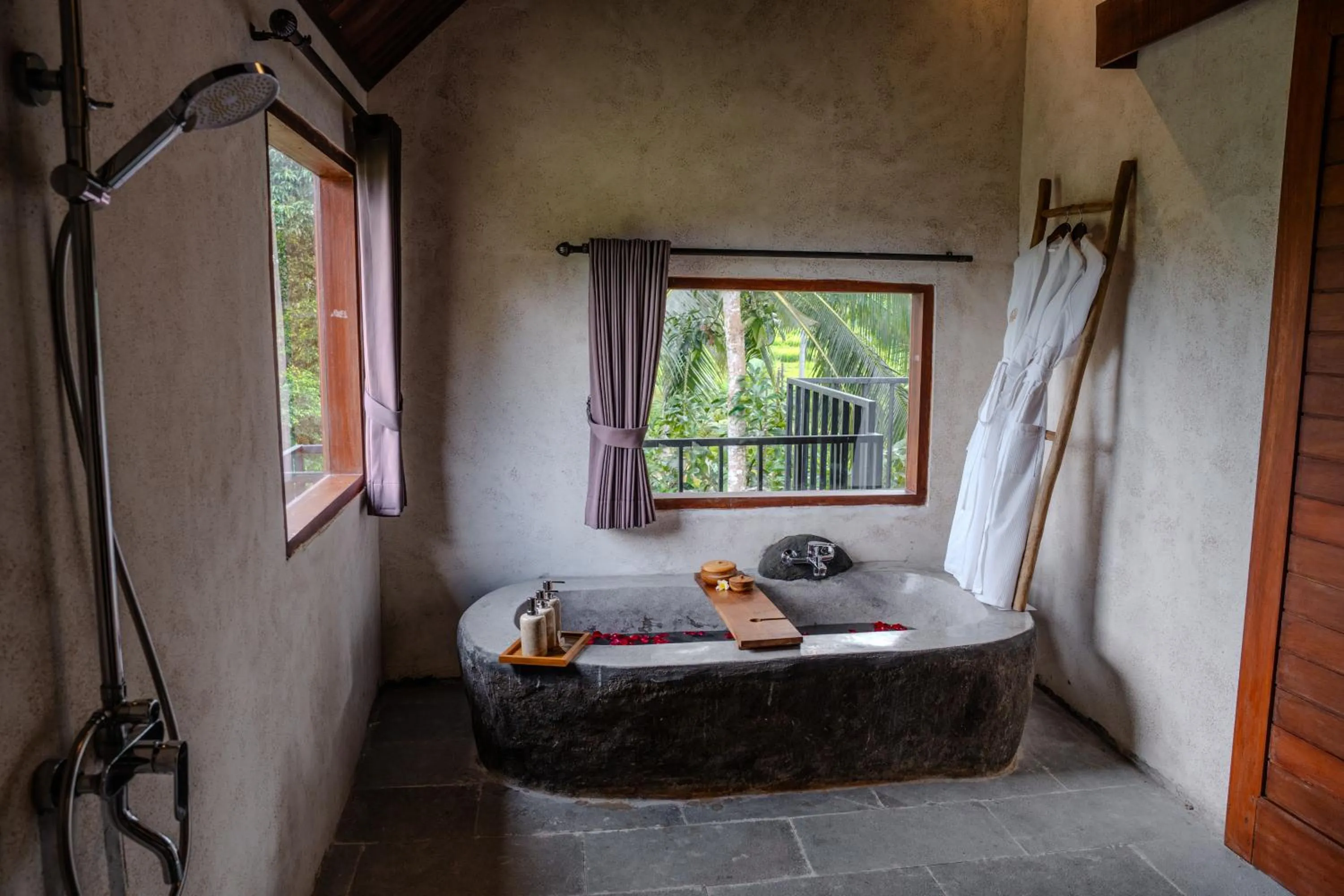 Bathroom, Bed in Hoshi Jungle Resort by Dhananjaya Hospitality