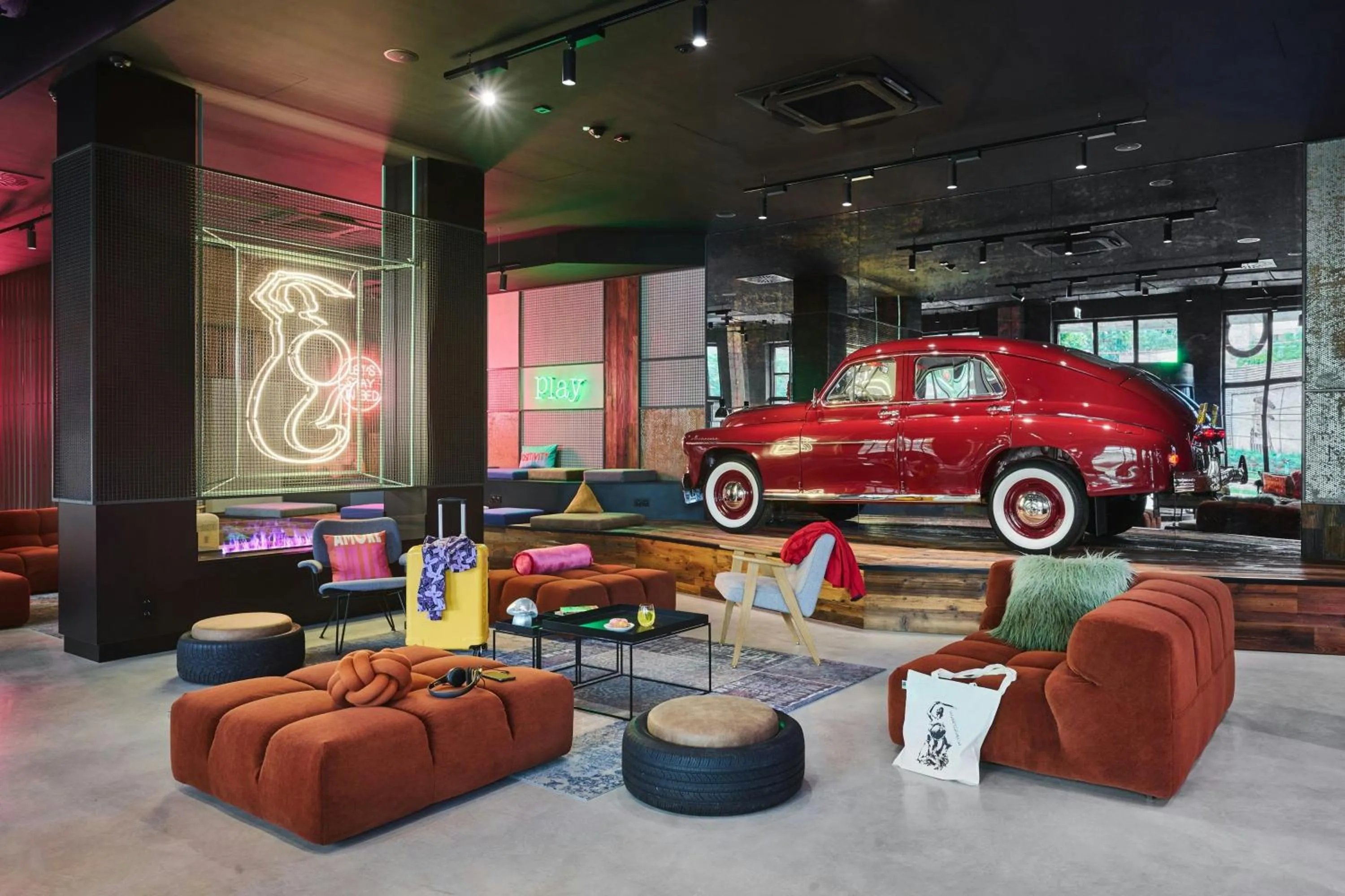Lobby or reception in Moxy Warsaw City