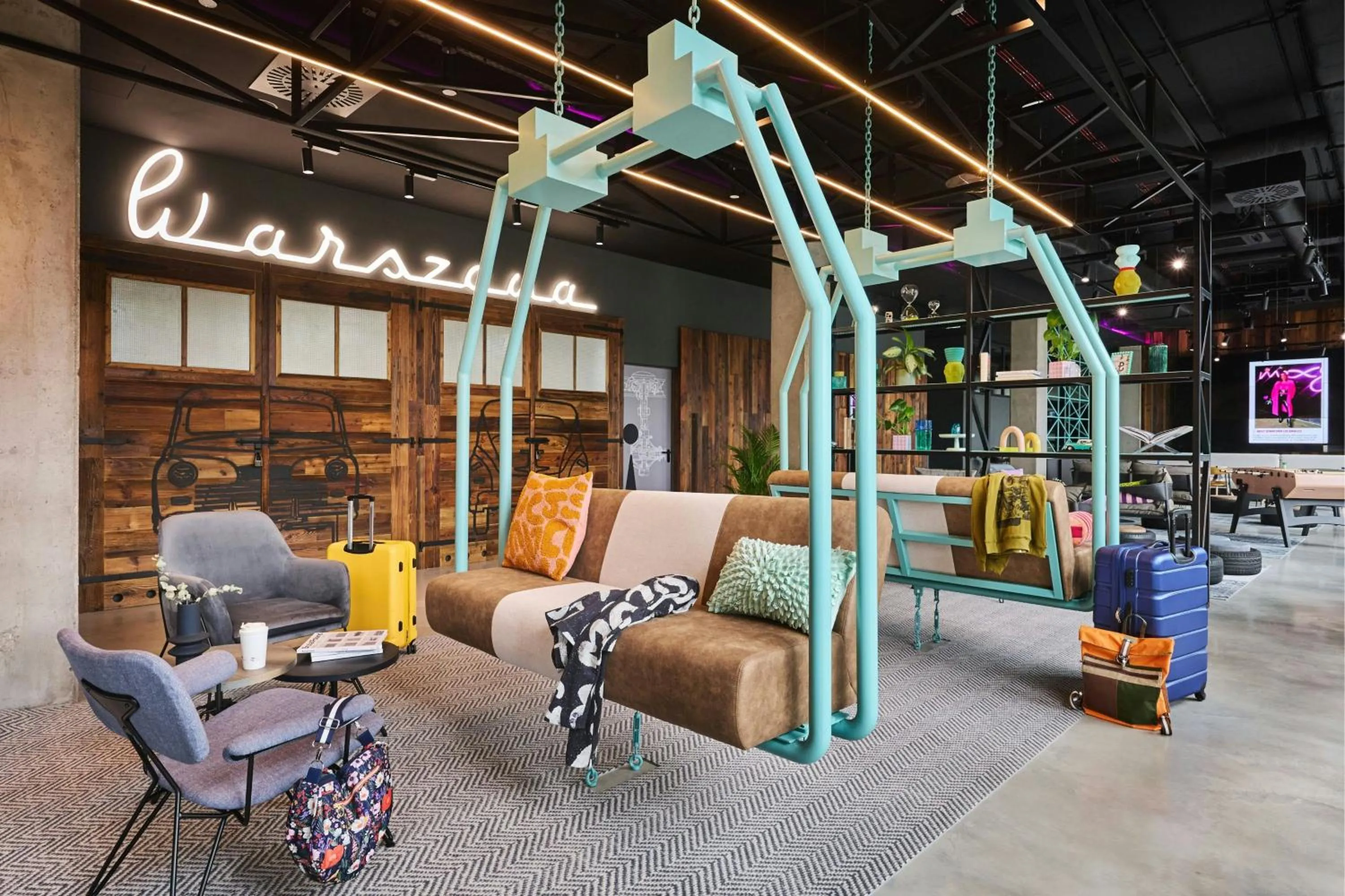 Lobby or reception in Moxy Warsaw City