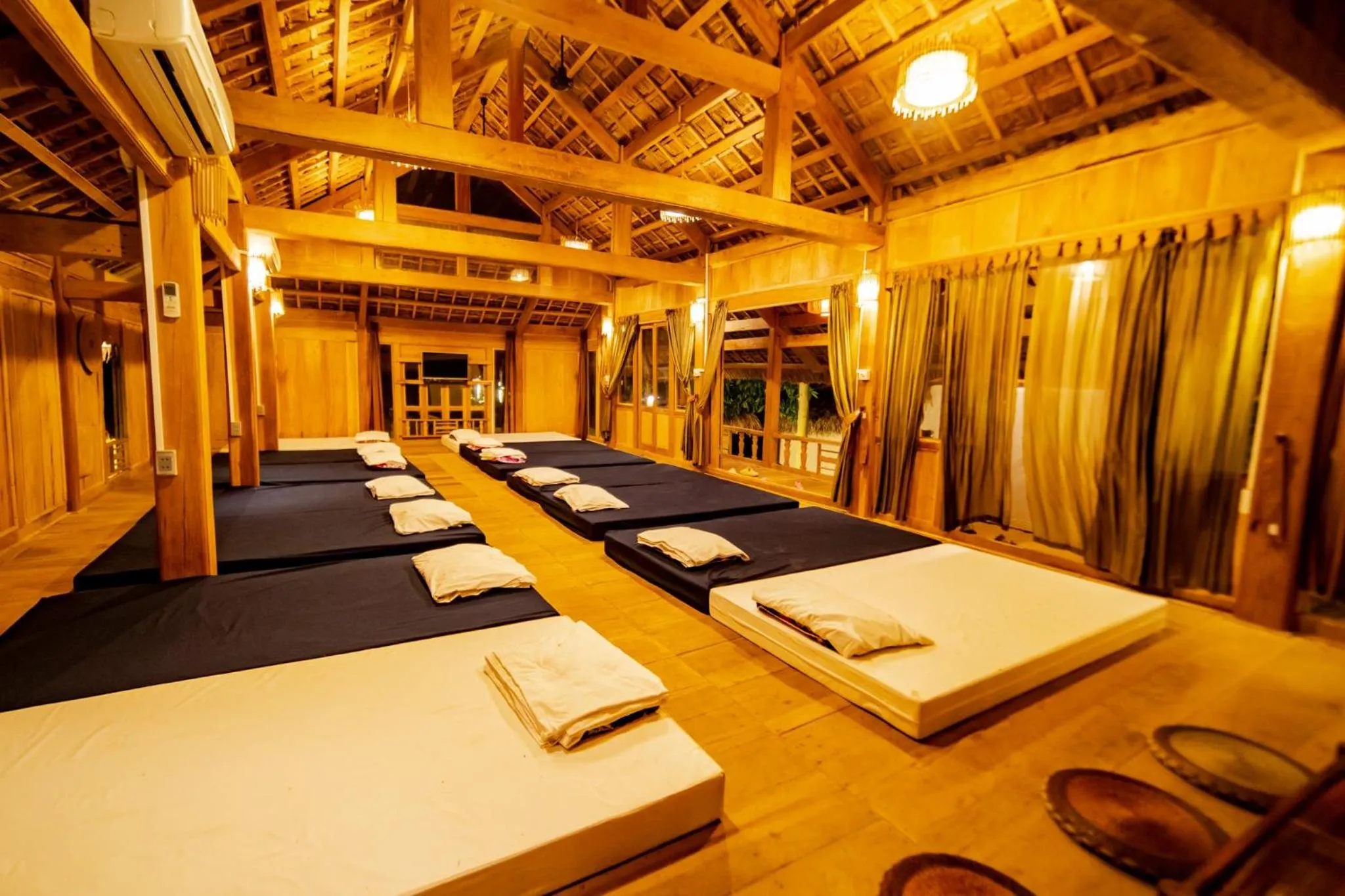 Bed in Mai Chau Villas