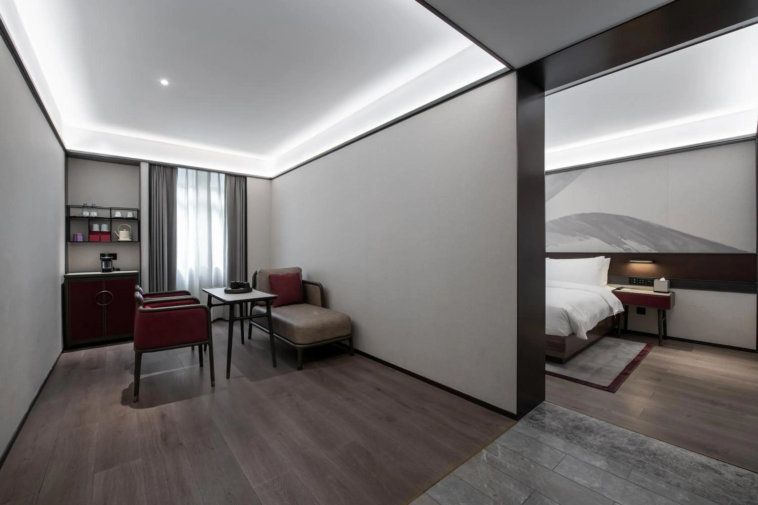 Living room, Bed in JOYA Hotel Shanghai Jiading