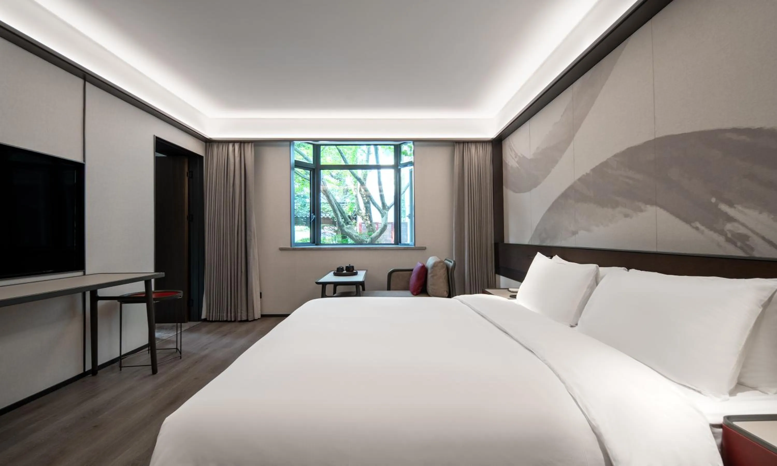Bedroom, Bed in JOYA Hotel Shanghai Jiading