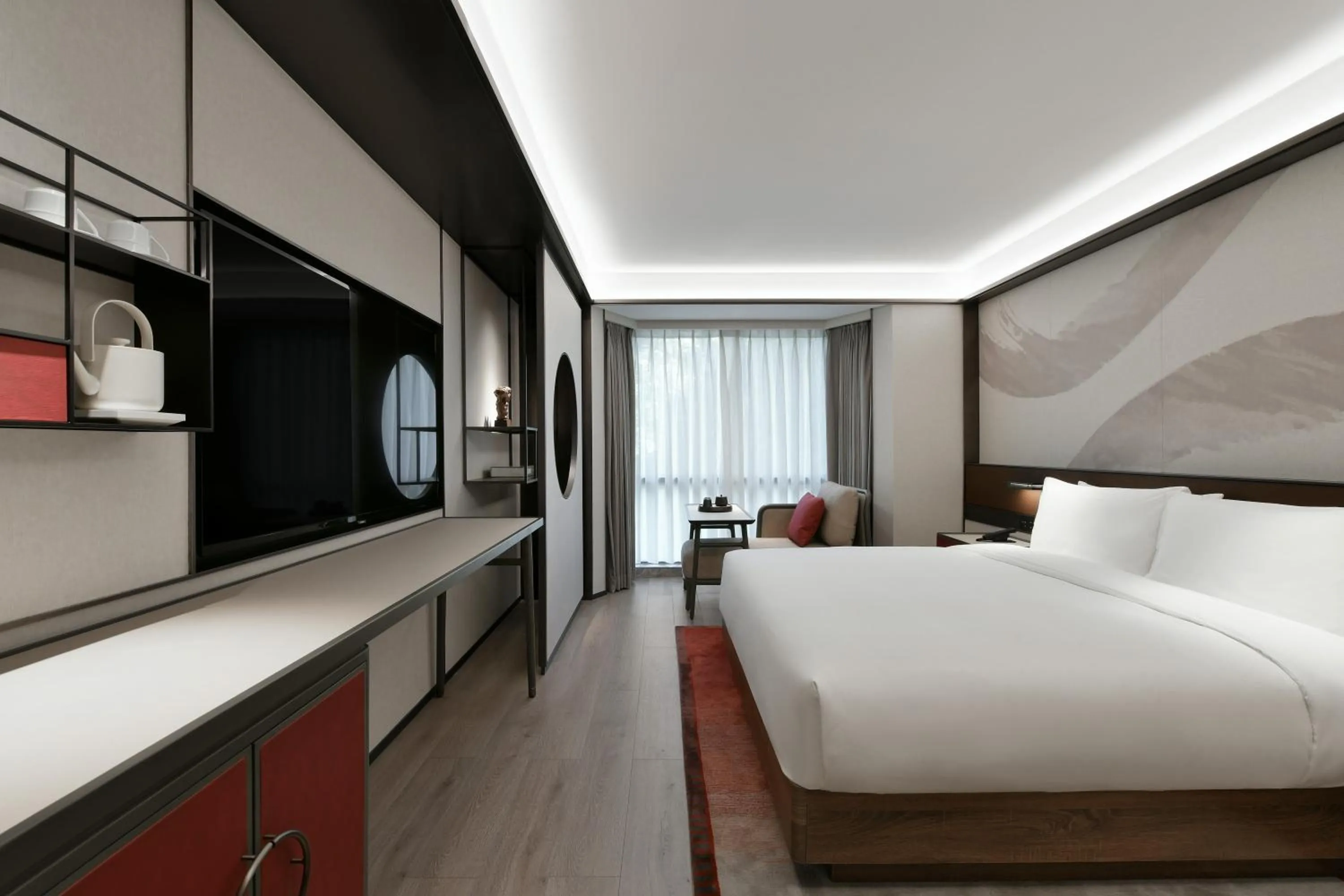 Bedroom, Bed in JOYA Hotel Shanghai Jiading