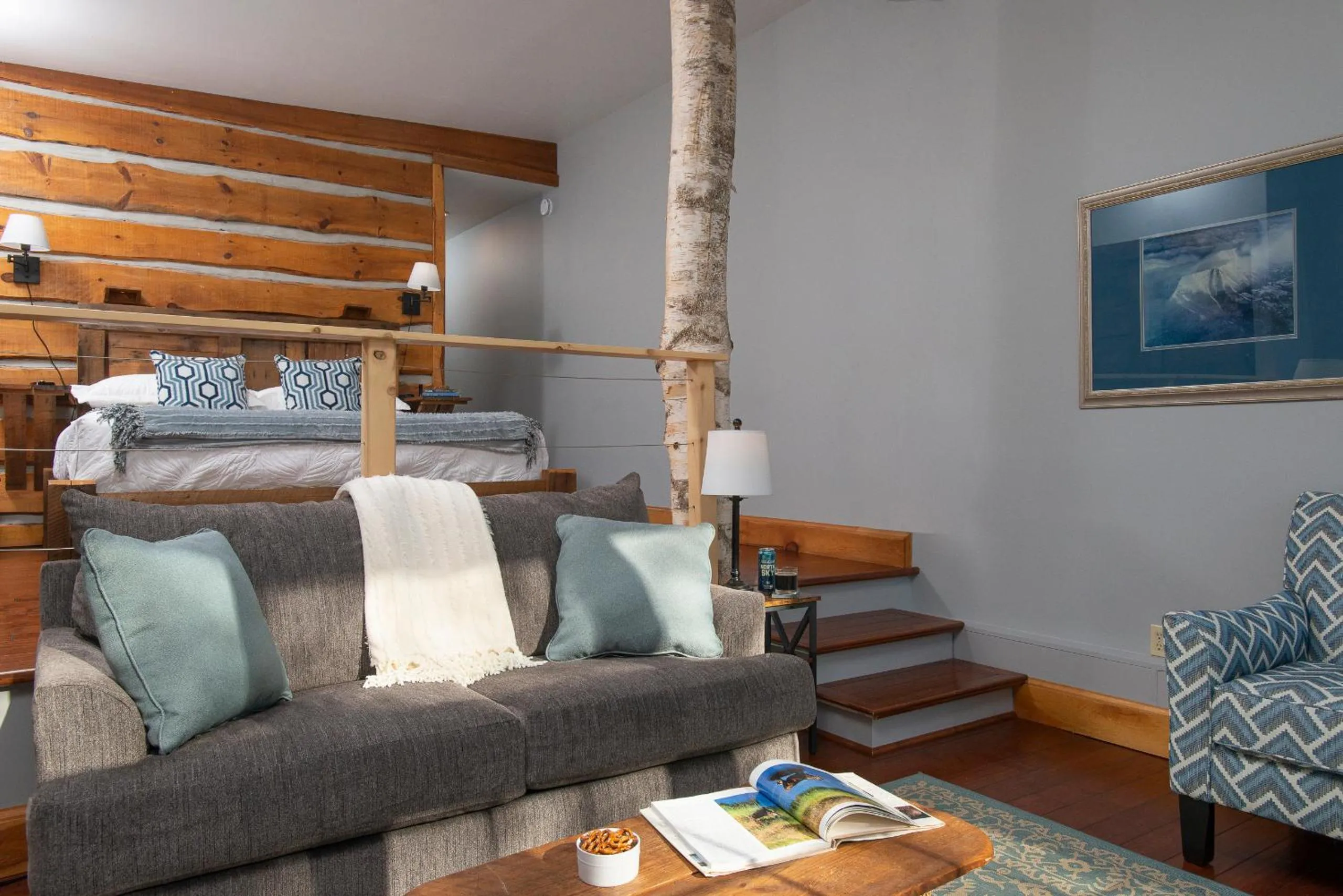 Bed in The Lodge at Moosehead Lake