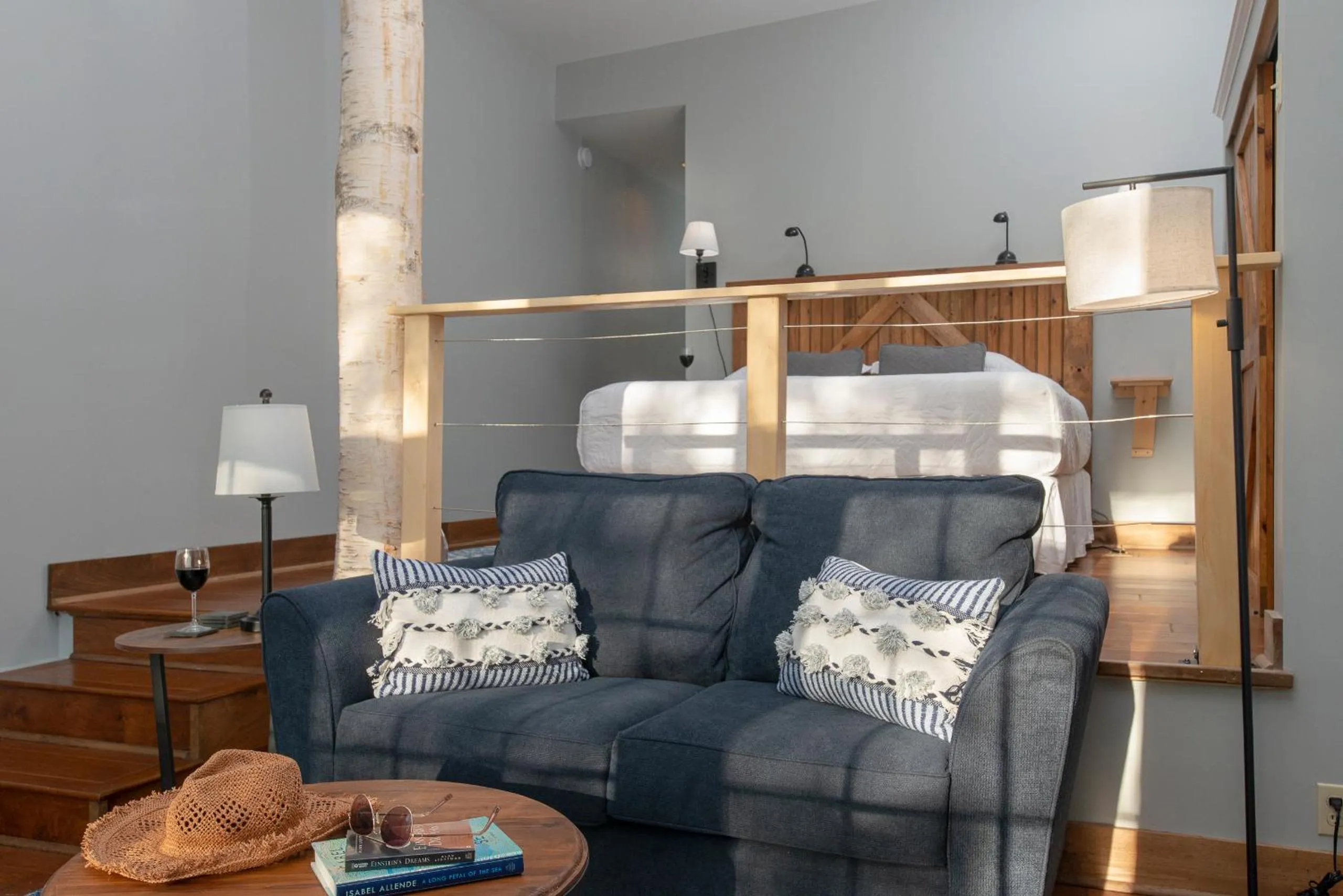 Seating area in The Lodge at Moosehead Lake