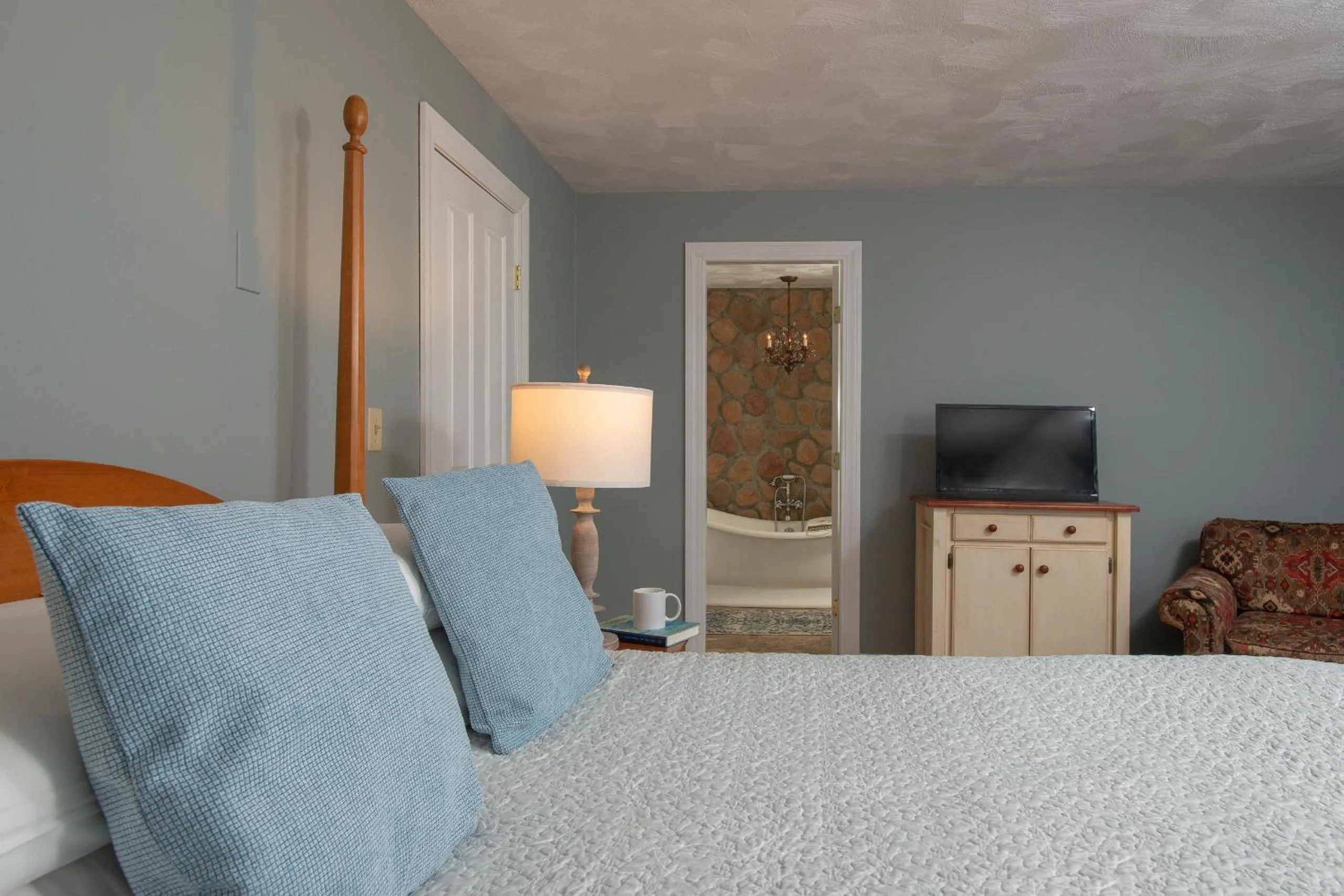 Bed in The Lodge at Moosehead Lake