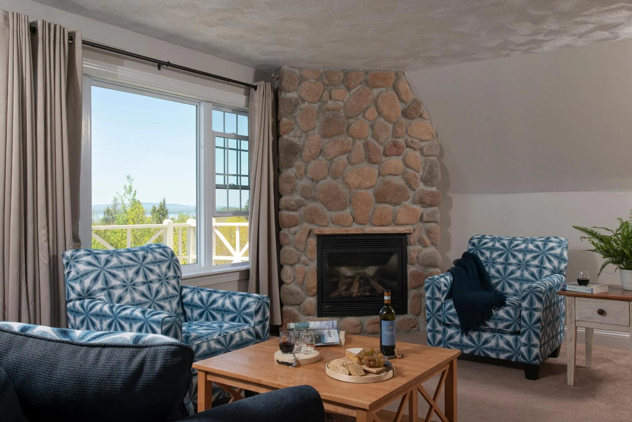 Living room in The Lodge at Moosehead Lake