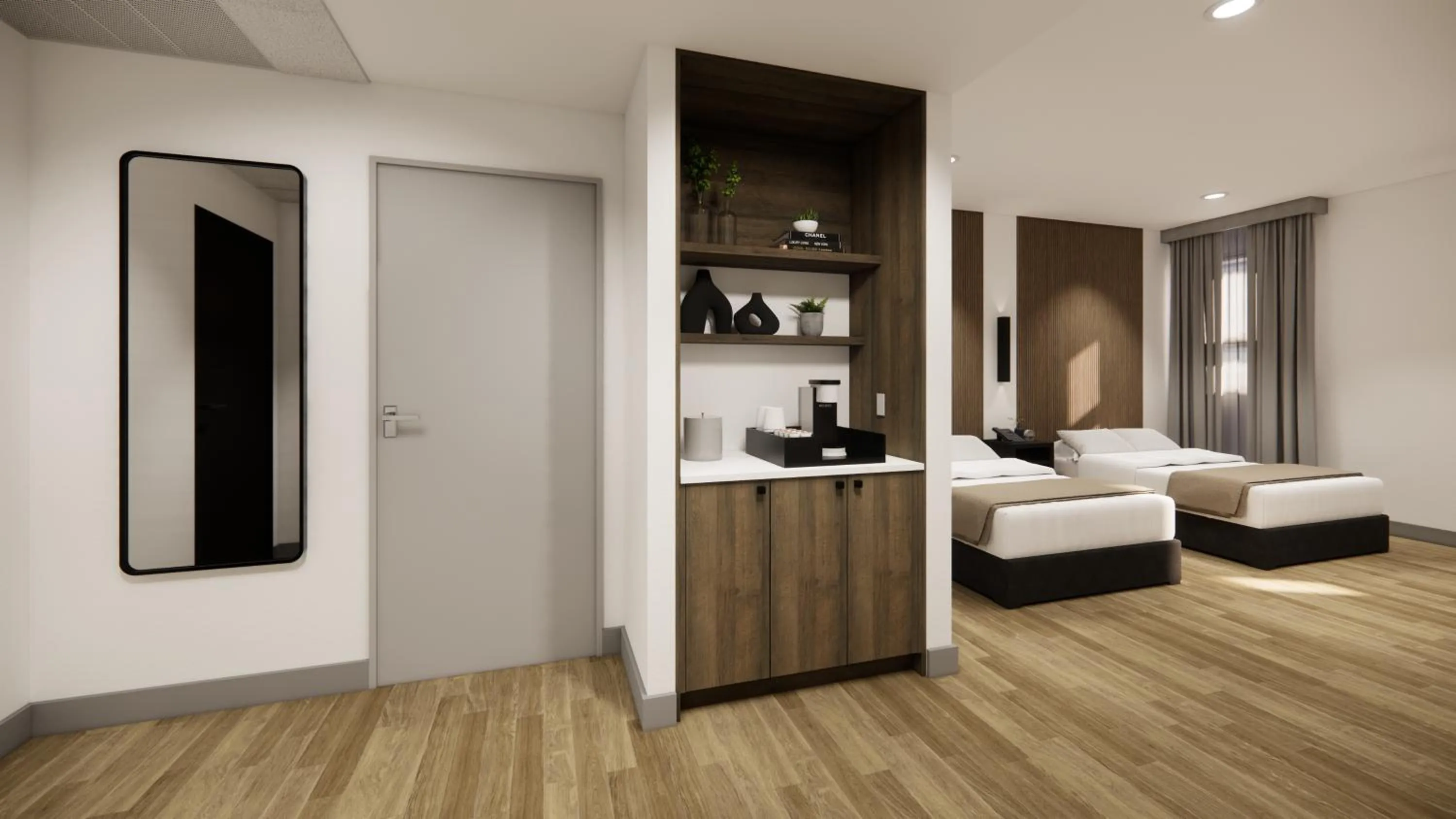 Coffee/tea facilities, Bed in Kins Hotel