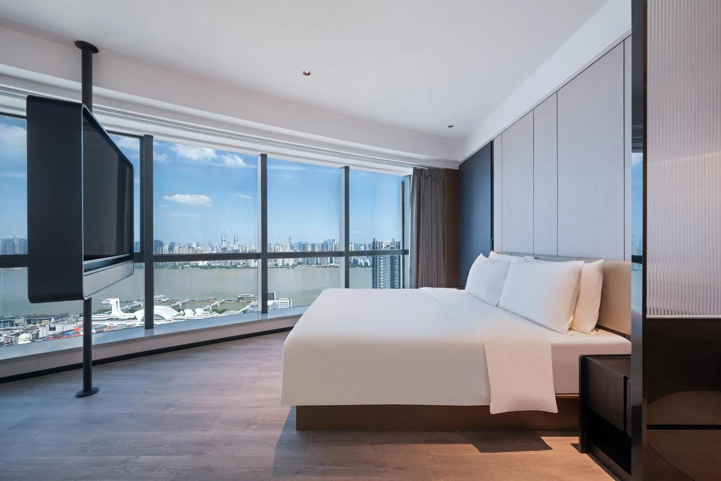 City view, Bed in Atour Hotel Wuhan Riverview Jianghan Road Pedestrian Street