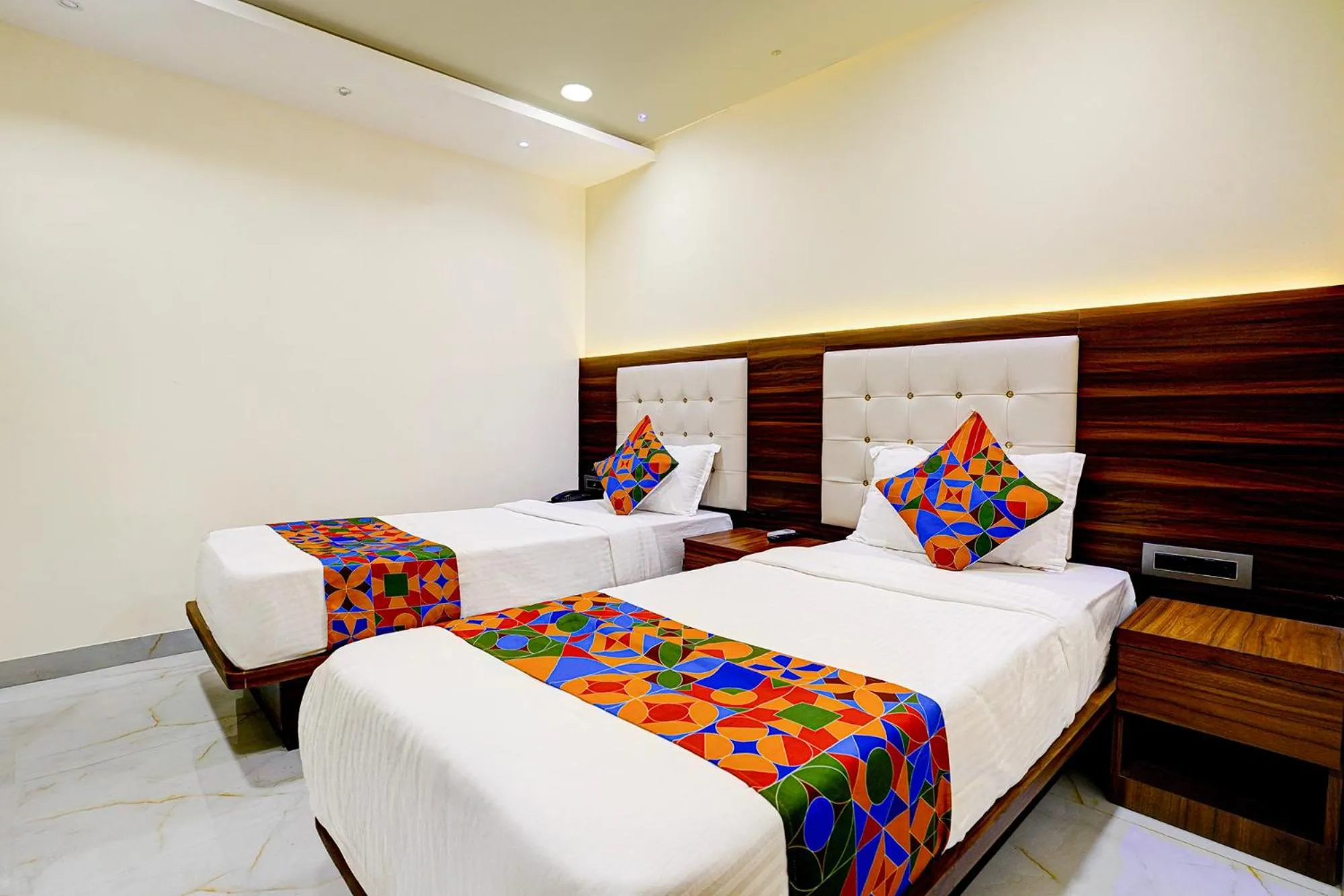 Bed in FabHotel Majestic Crest