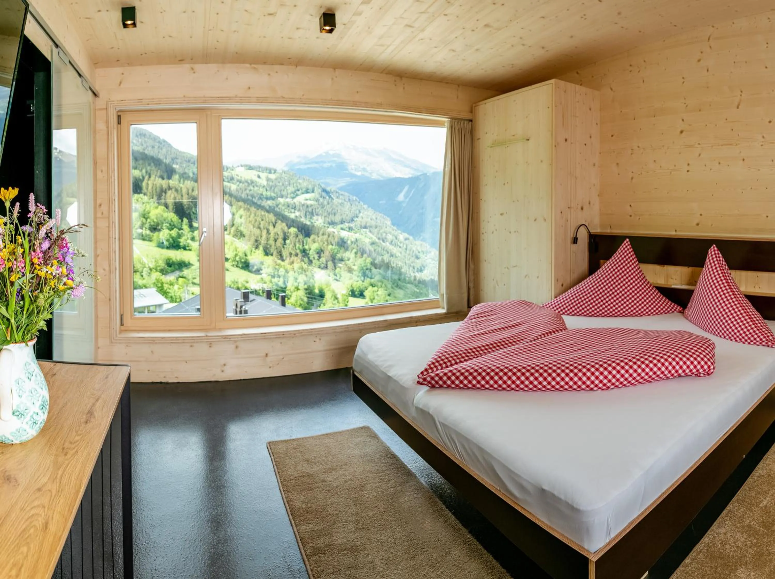 View (from property/room), Bed in Refugio Laudegg