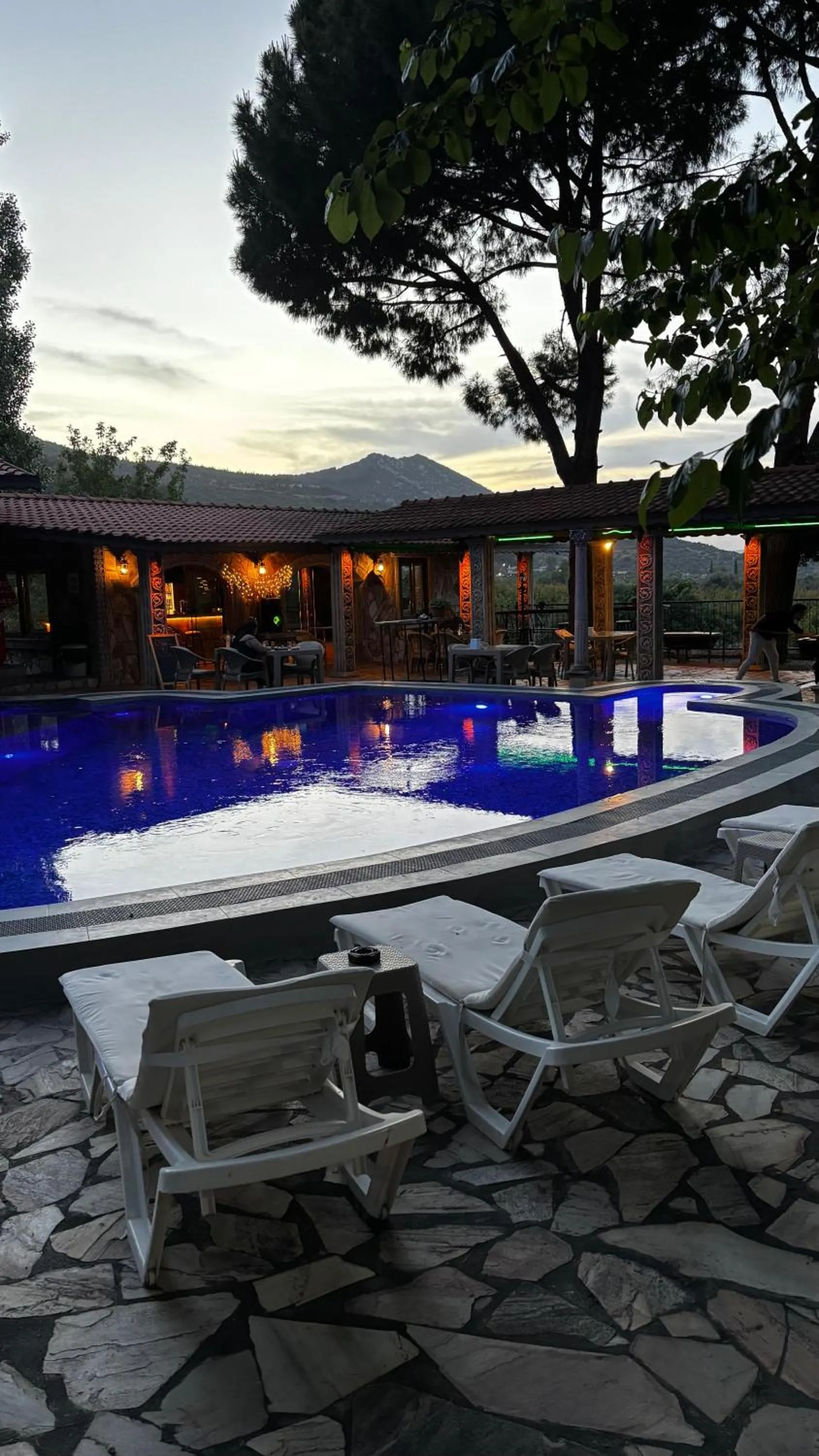 Pool view in Atillas Getaway