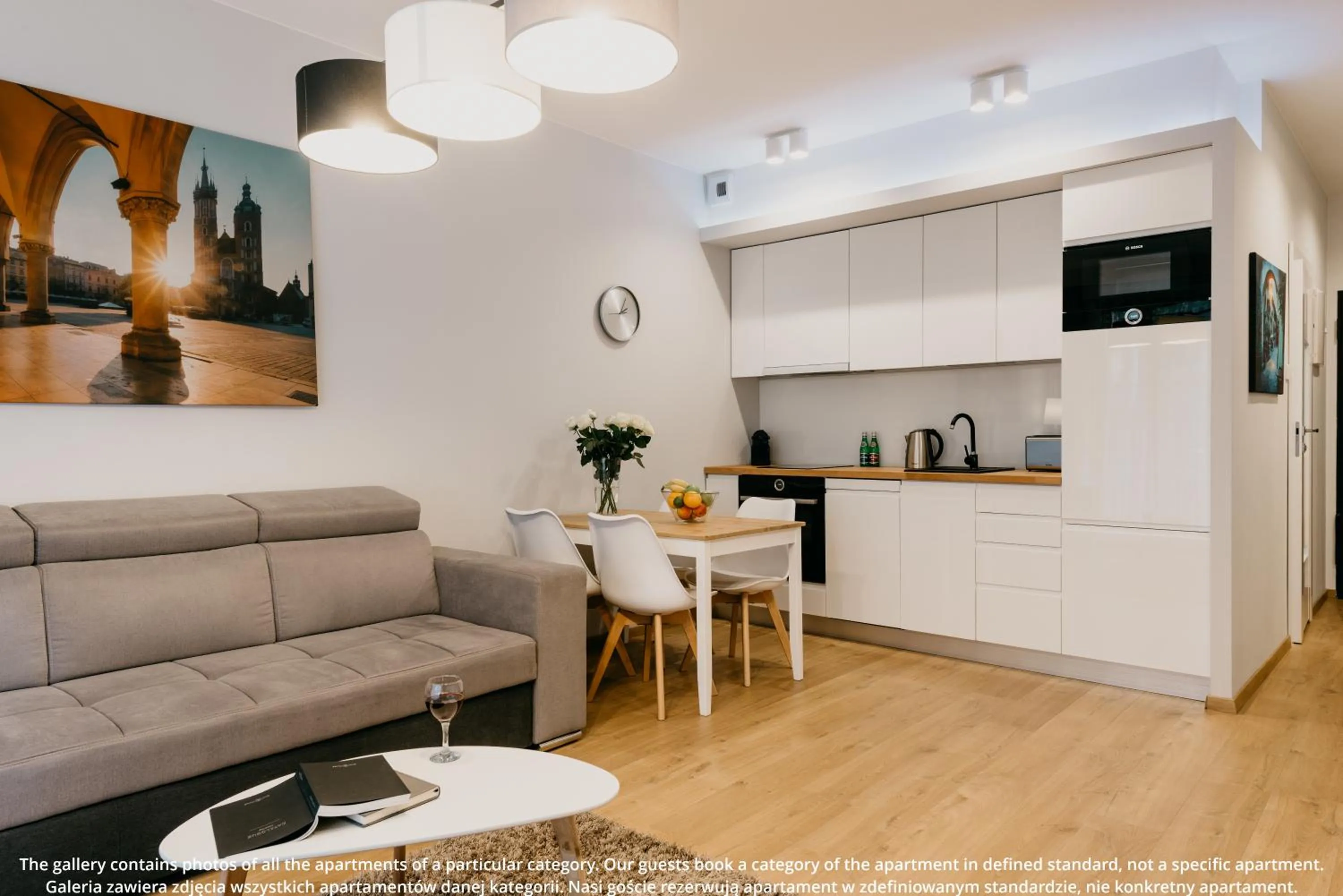 Kitchen or kitchenette in EXCLUSIVE Aparthotel Kraków Browar Lubicz