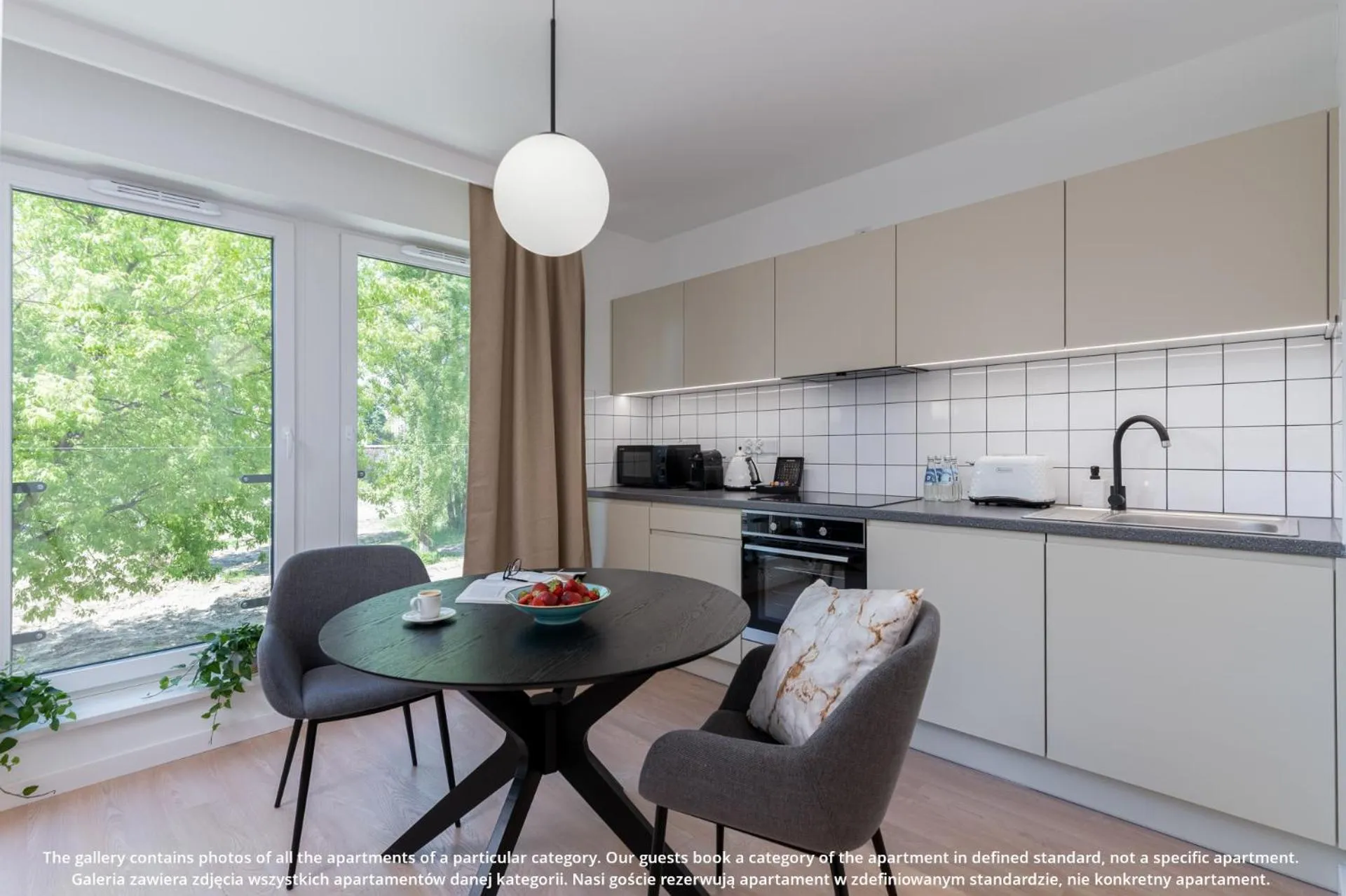 Kitchen or kitchenette in EXCLUSIVE Aparthotel Kraków Browar Lubicz