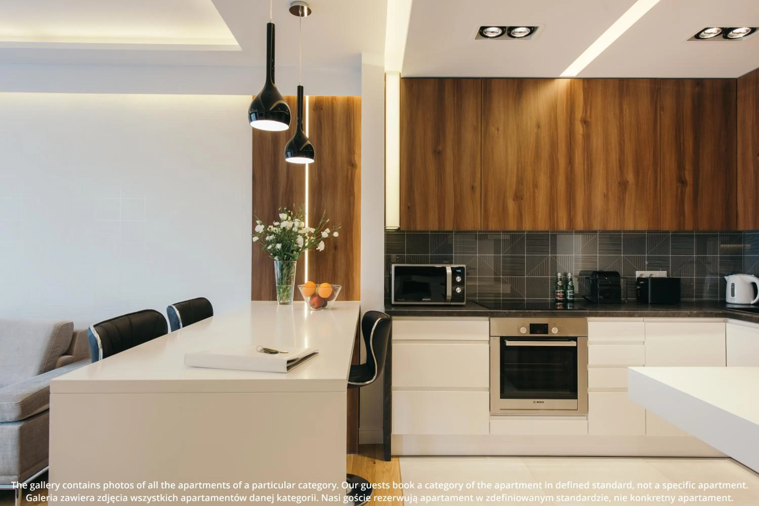 Kitchen or kitchenette in EXCLUSIVE Aparthotel Kraków Browar Lubicz